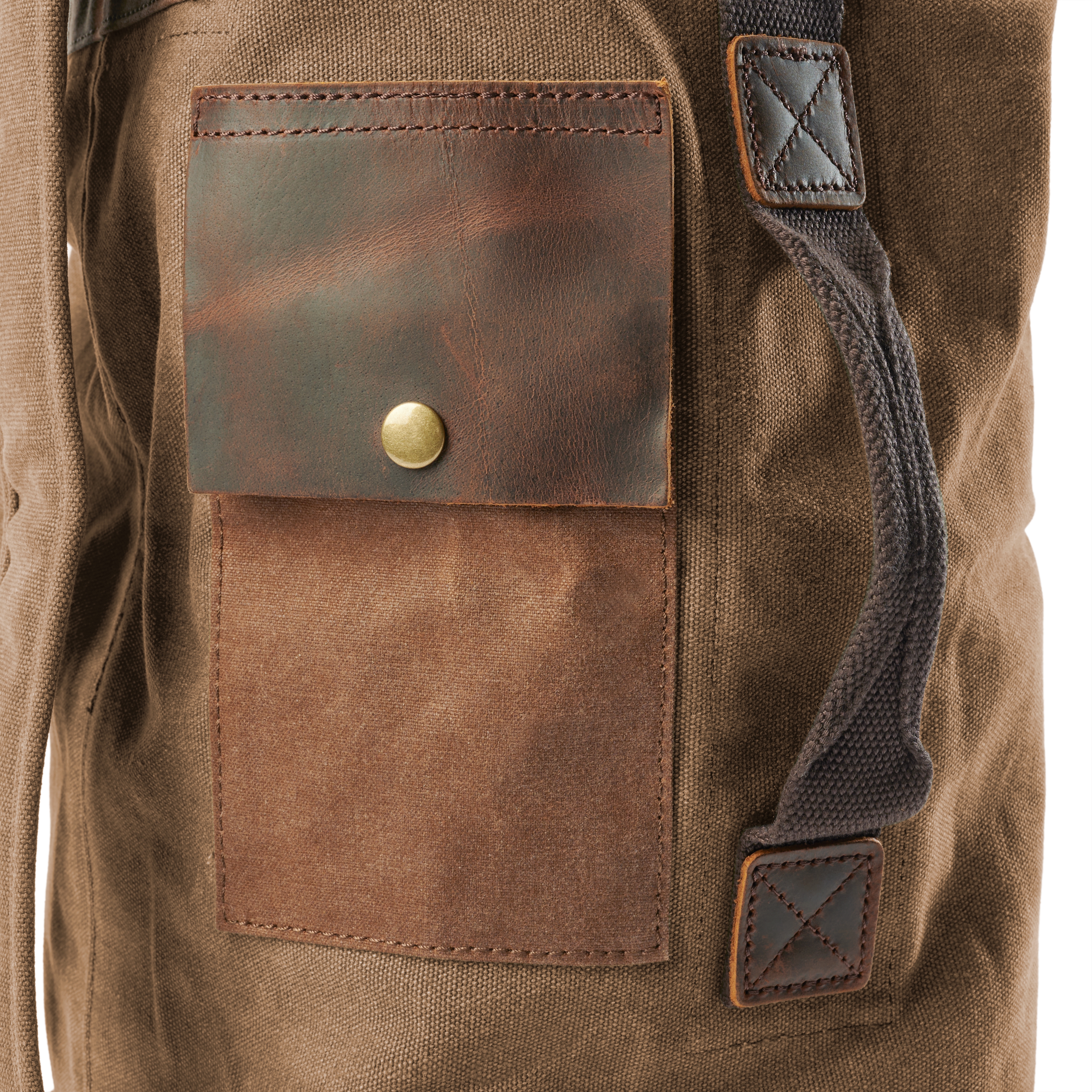 Army Green Vintage-Style Canvas Backpack - 6