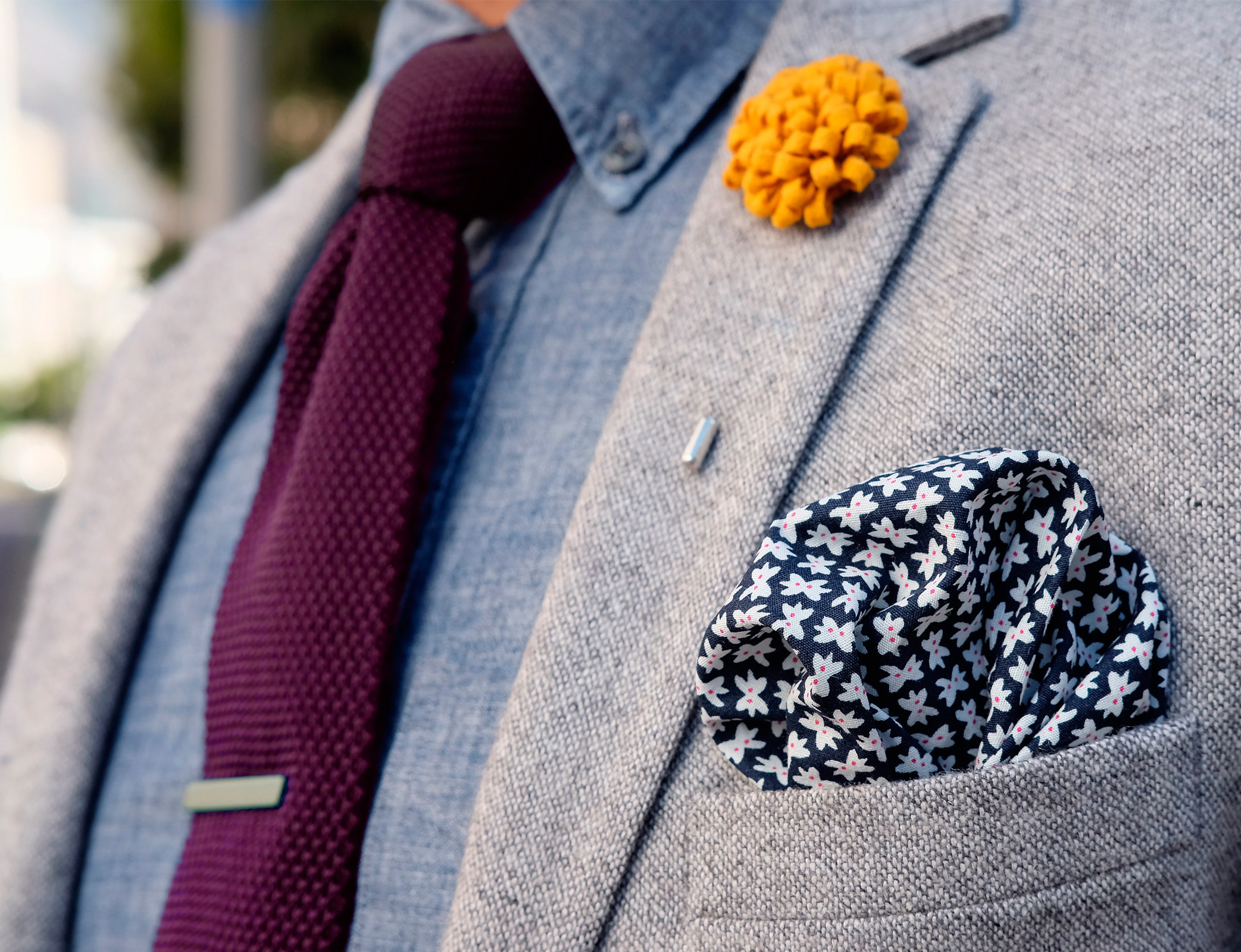 Лилава плетена вратовръзка  - 4