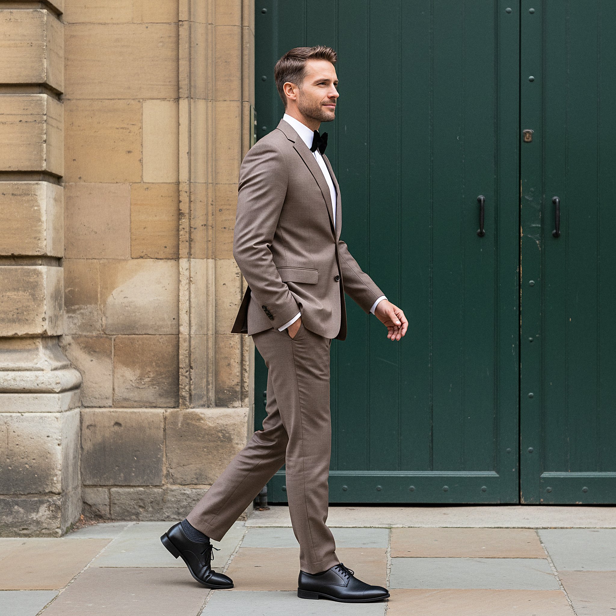 Kleos | Vorgebundene Fliege aus schwarzem Samt - 4