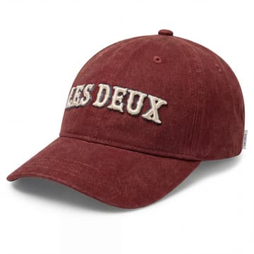 Les Deux | Cappello da baseball Fired rosso mattone con logo Les Deux | Cappello da baseball Fired rosso mattone con logo