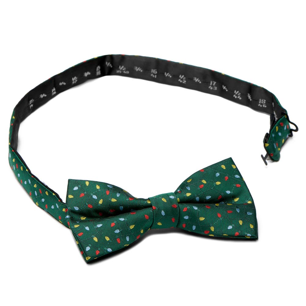 hover: Green Christmas Lights Pre-Tied Bow Tie hover: Green Christmas Lights Pre-Tied Bow Tie
