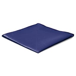 Shiny Navy Blue Basic Pocket Square