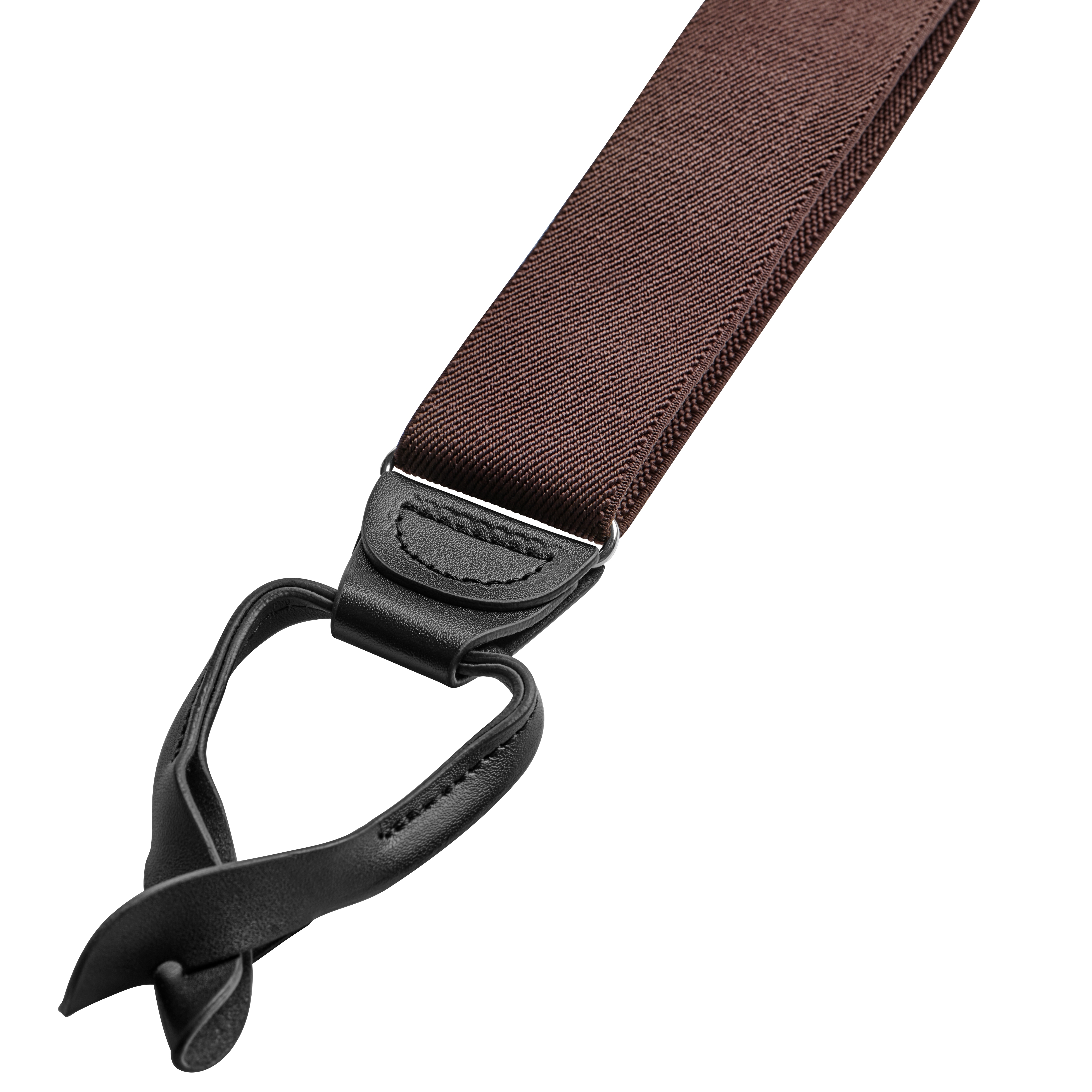 Vexel | Wide Dark-Brown Clip-On X-back Braces - 3