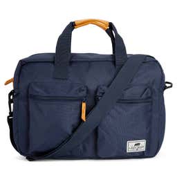 Lewis | Navy Blue Polyester & Faux Leather Laptop Bag