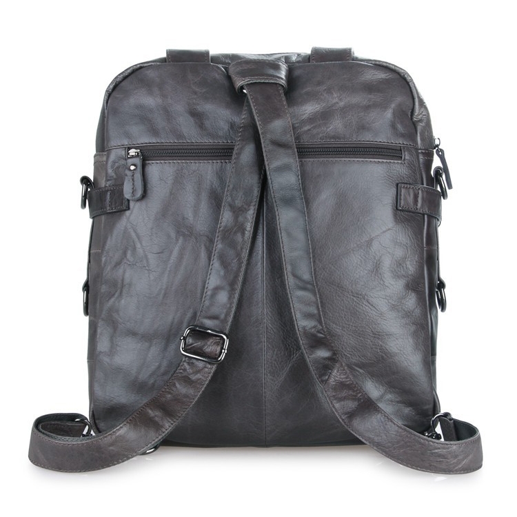 Olijfgroene Leren Rugzak / Satchelli - 2