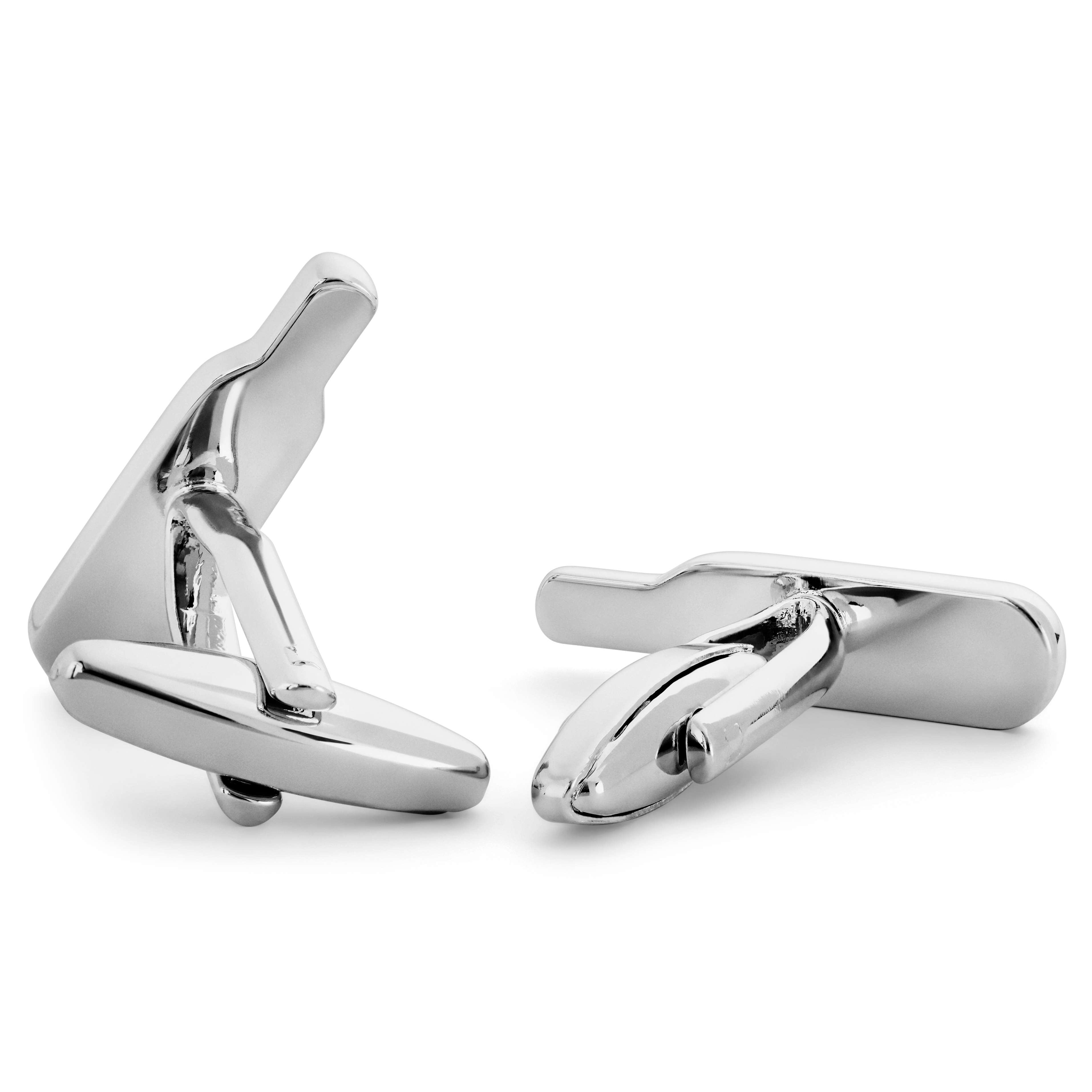 Flaviant | Gemelli a forma di bottiglia di vino color nero e argento - 2