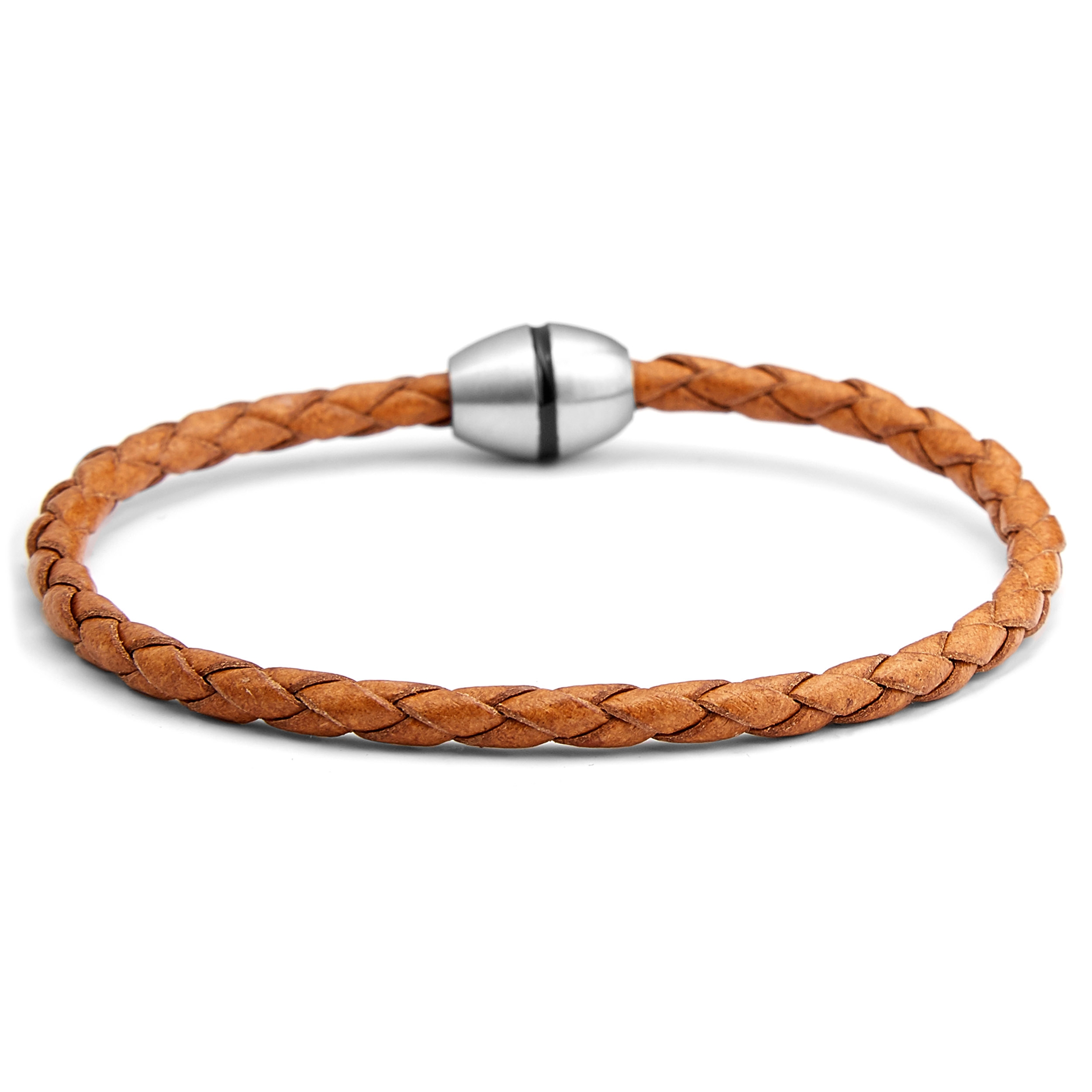 Tan bruinkleurige geweven armband - 1