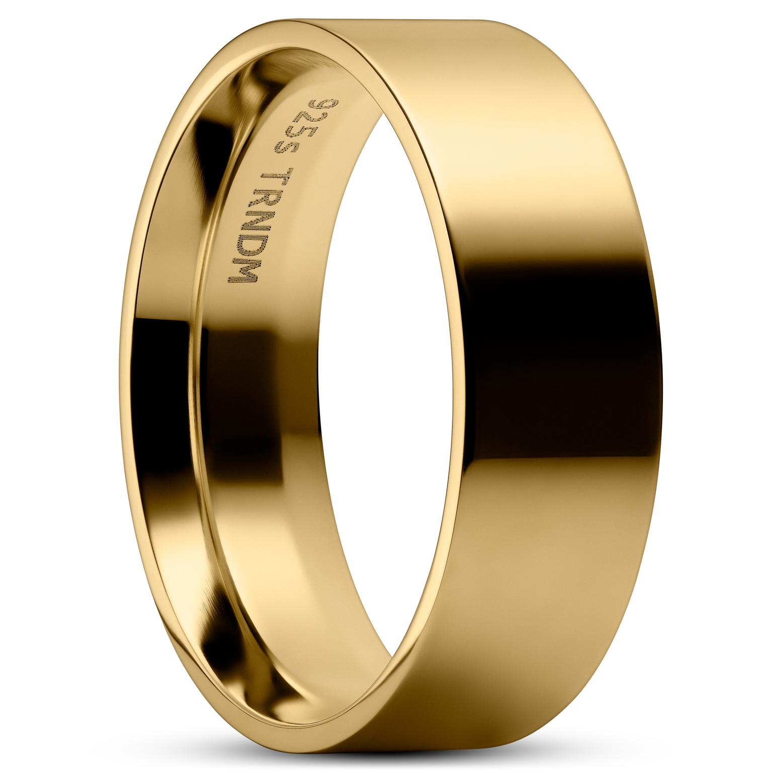 7 mm Gepolijste ring van 14K-verguld 925 sterling zilver 7 mm Gepolijste ring van 14K-verguld 925 sterling zilver