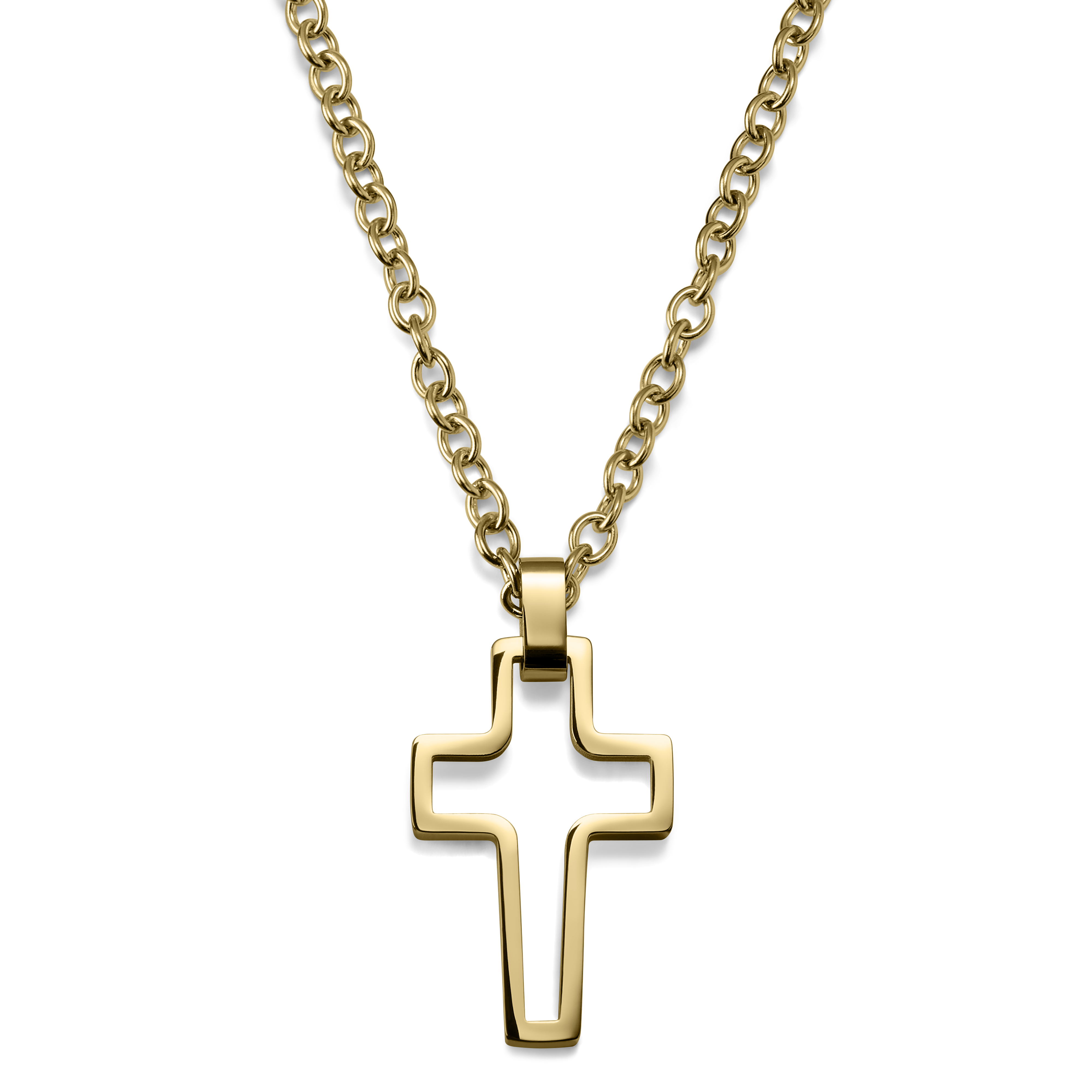 Philip Jones Collana Con Croce Placcata Oro Rosa | Gioiello Elegante E Moderno In Sacchetto Regalo | 12 Mesi Di Garanzia, Regalo Perfetto Per Lei
