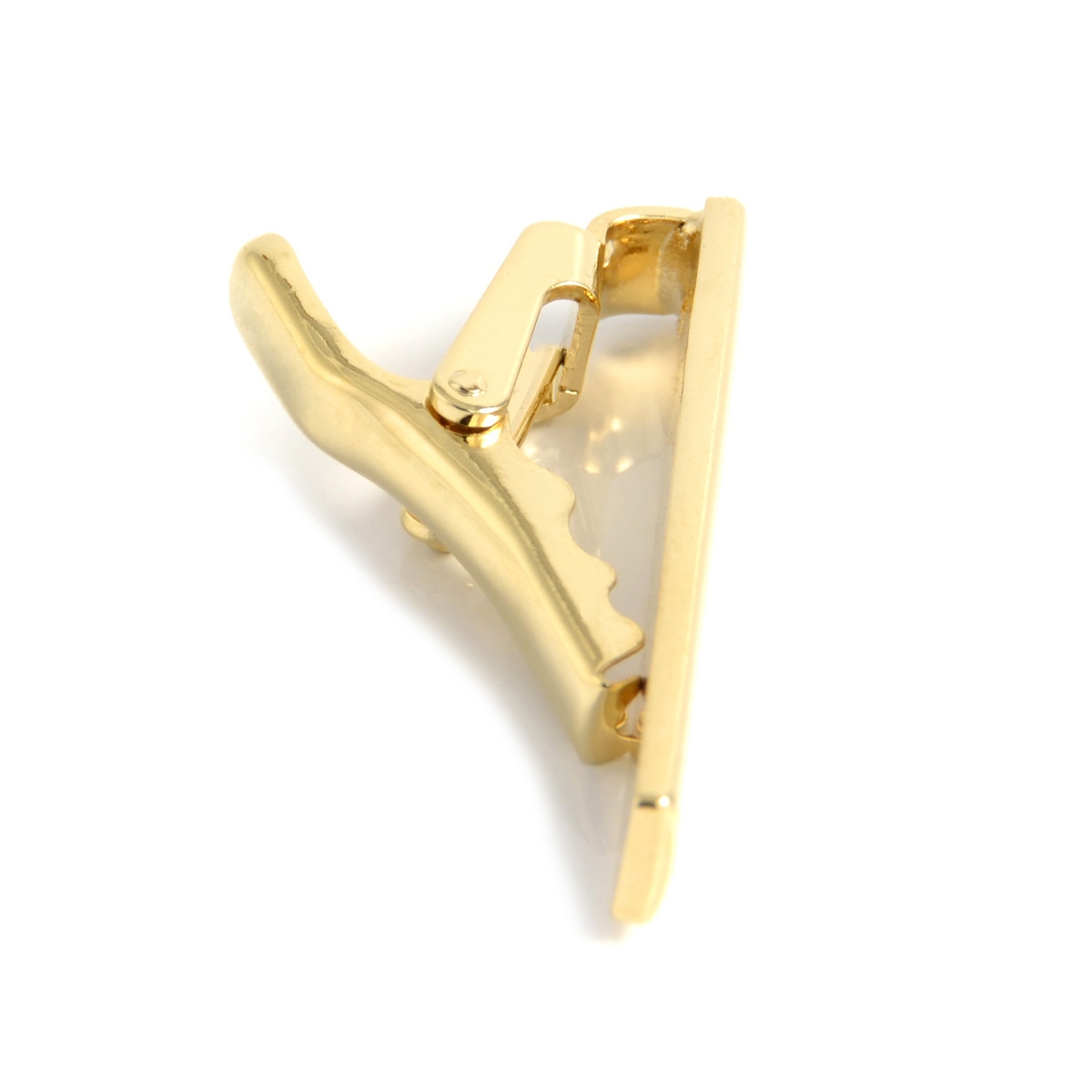 Matt goldfarbene 4 cm Krawattenklammer - 2