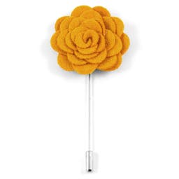 Orange Rose Lapel Pin