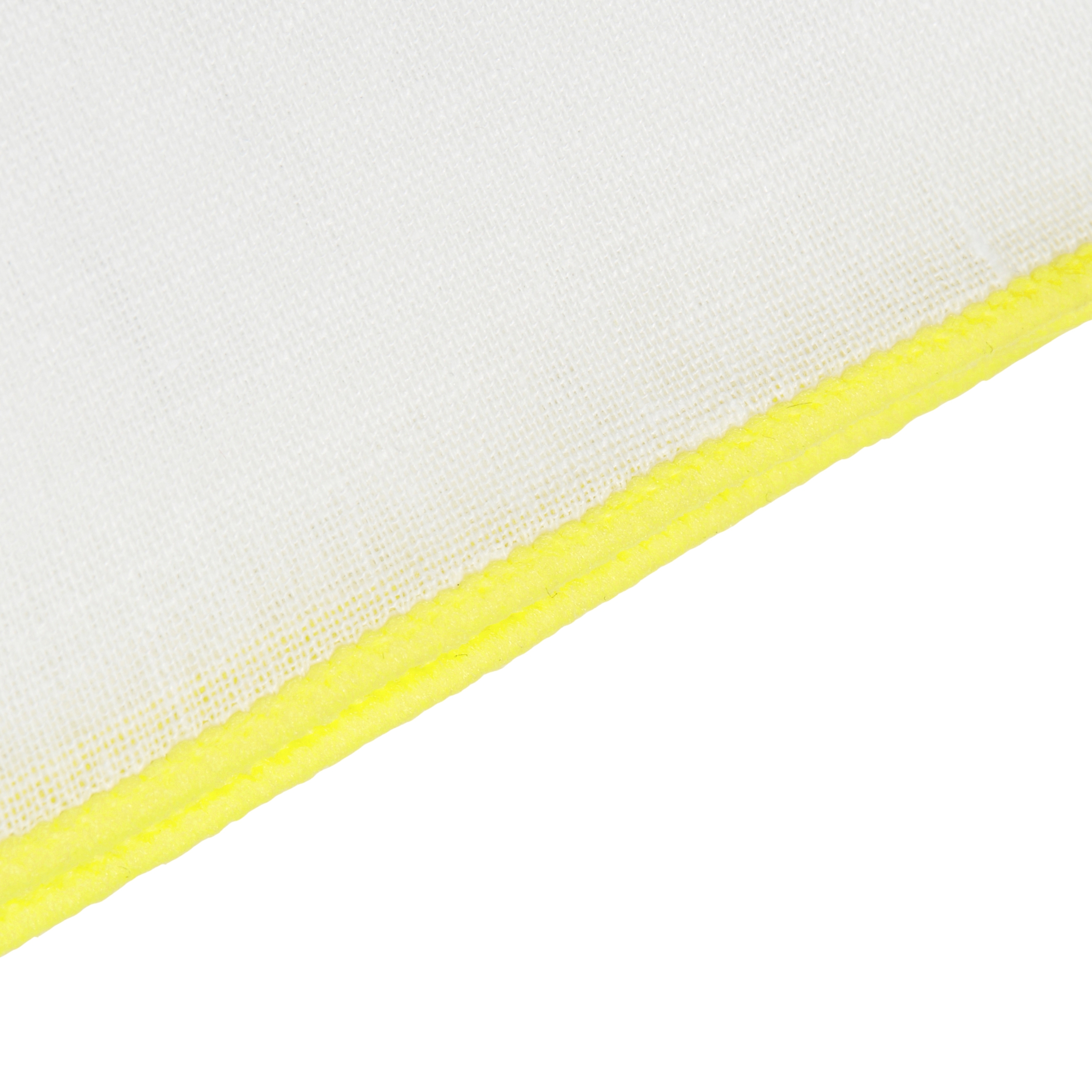 White Pocket Square with Yellow Edges - 2