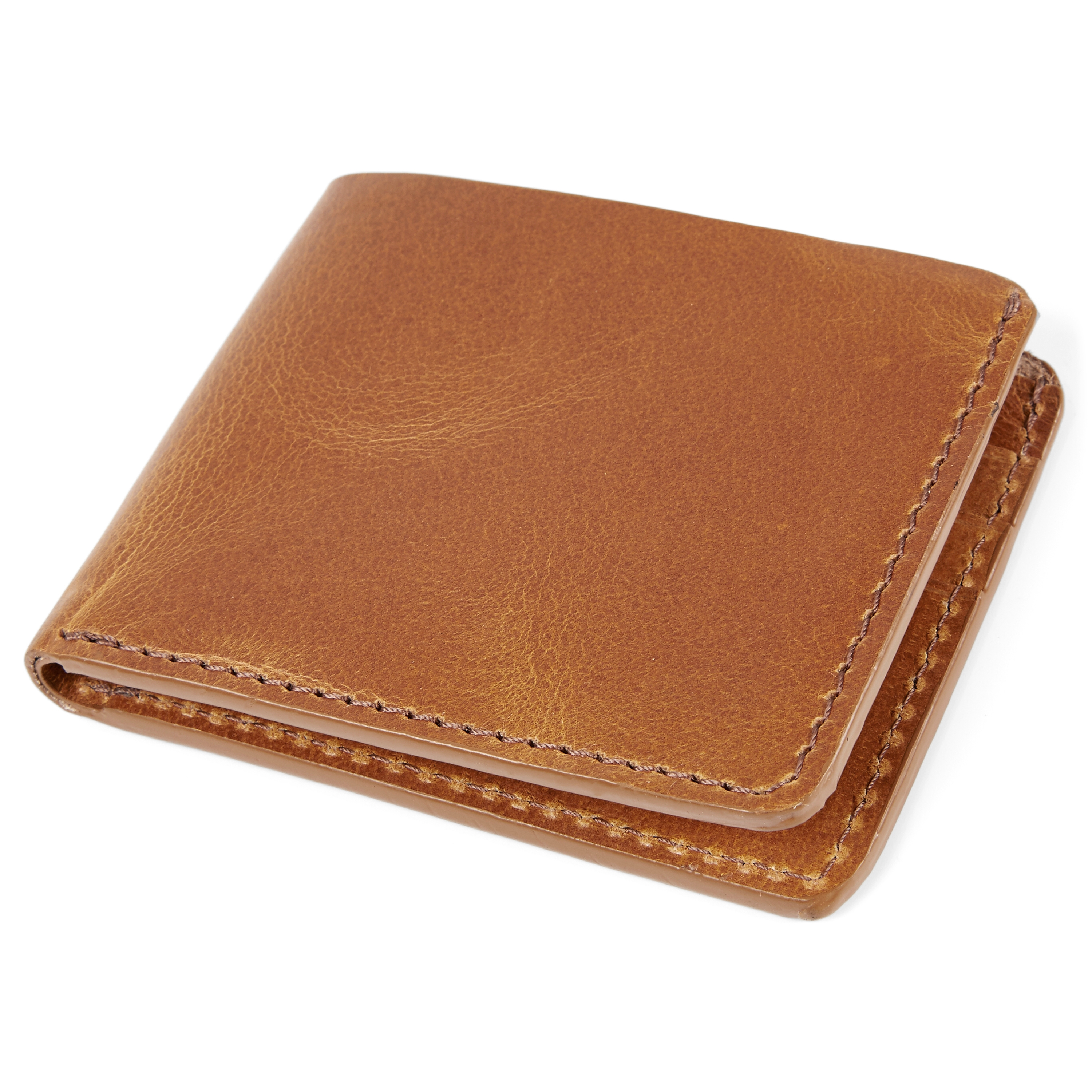 Tarjetero de cuero auténtico canela - 4