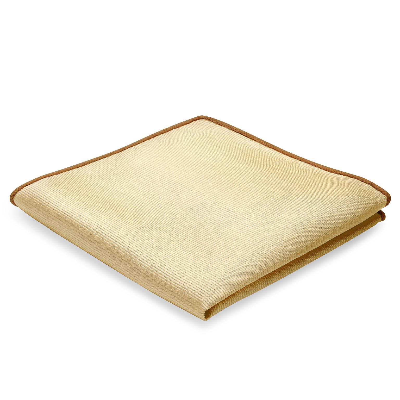 Champagnekleurige Pochet van Grosgrain Champagnekleurige Pochet van Grosgrain