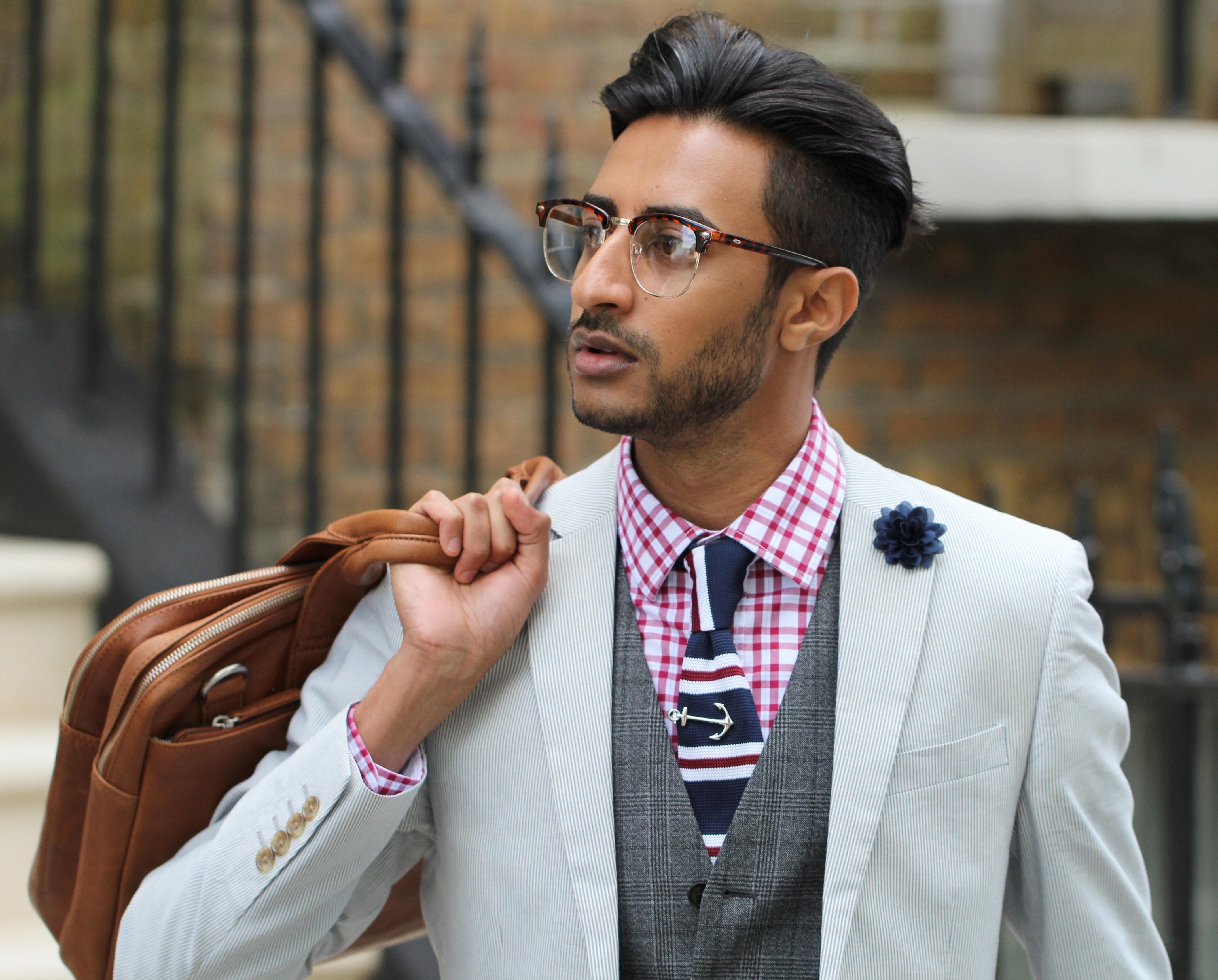 Vintage Brille In Braun & Goldfarben Mit Transparenten Gläsern - 7