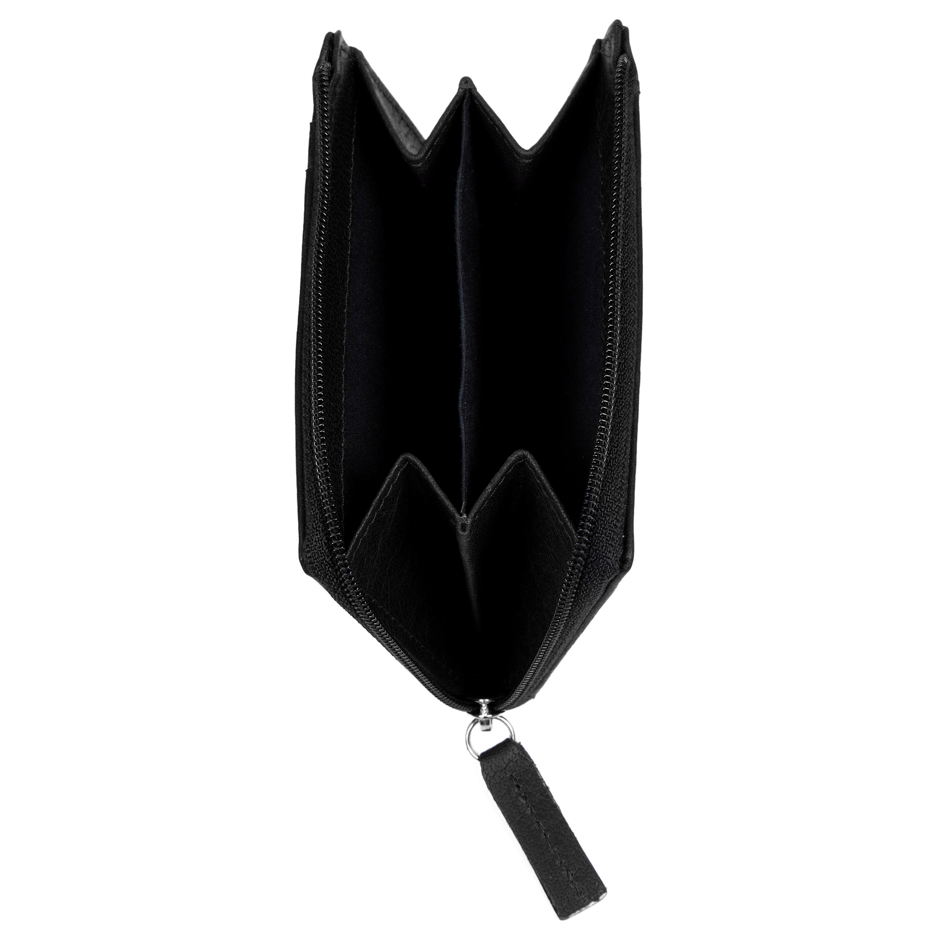 Montreal Lässige Schwarze RFID Leder Geldbörse - 5