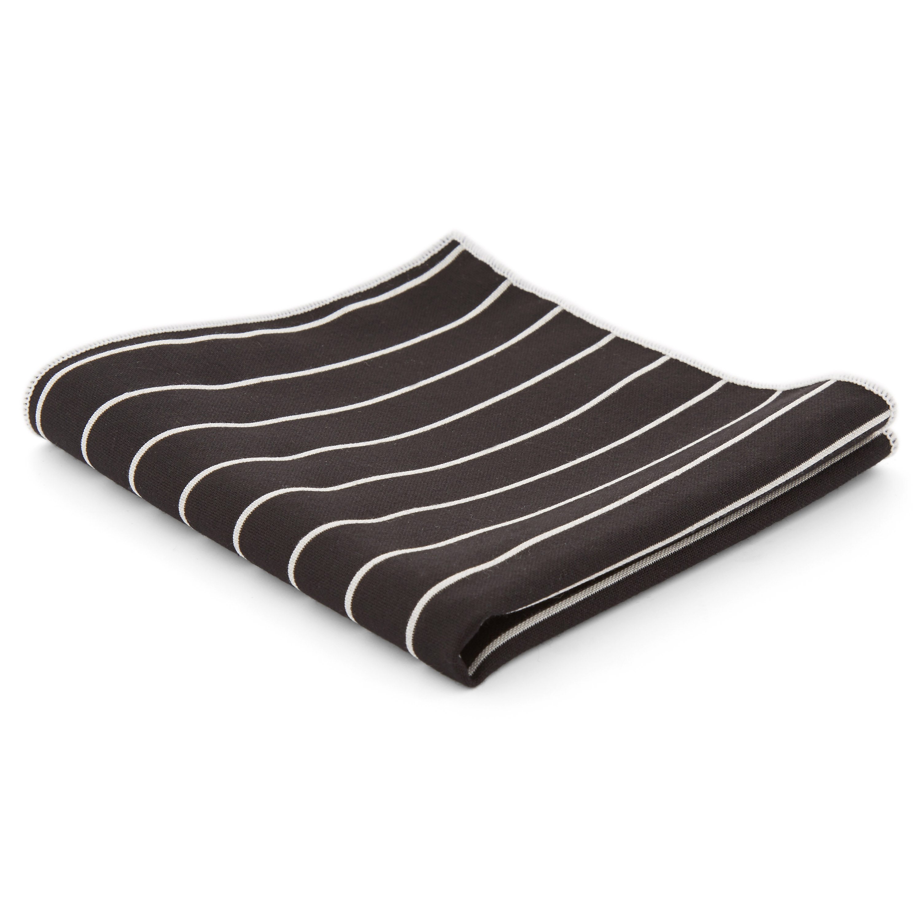 Svart Stripet Lommetørkle - 1