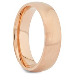 6 mm Brushed Rose Gold-Tone Ring