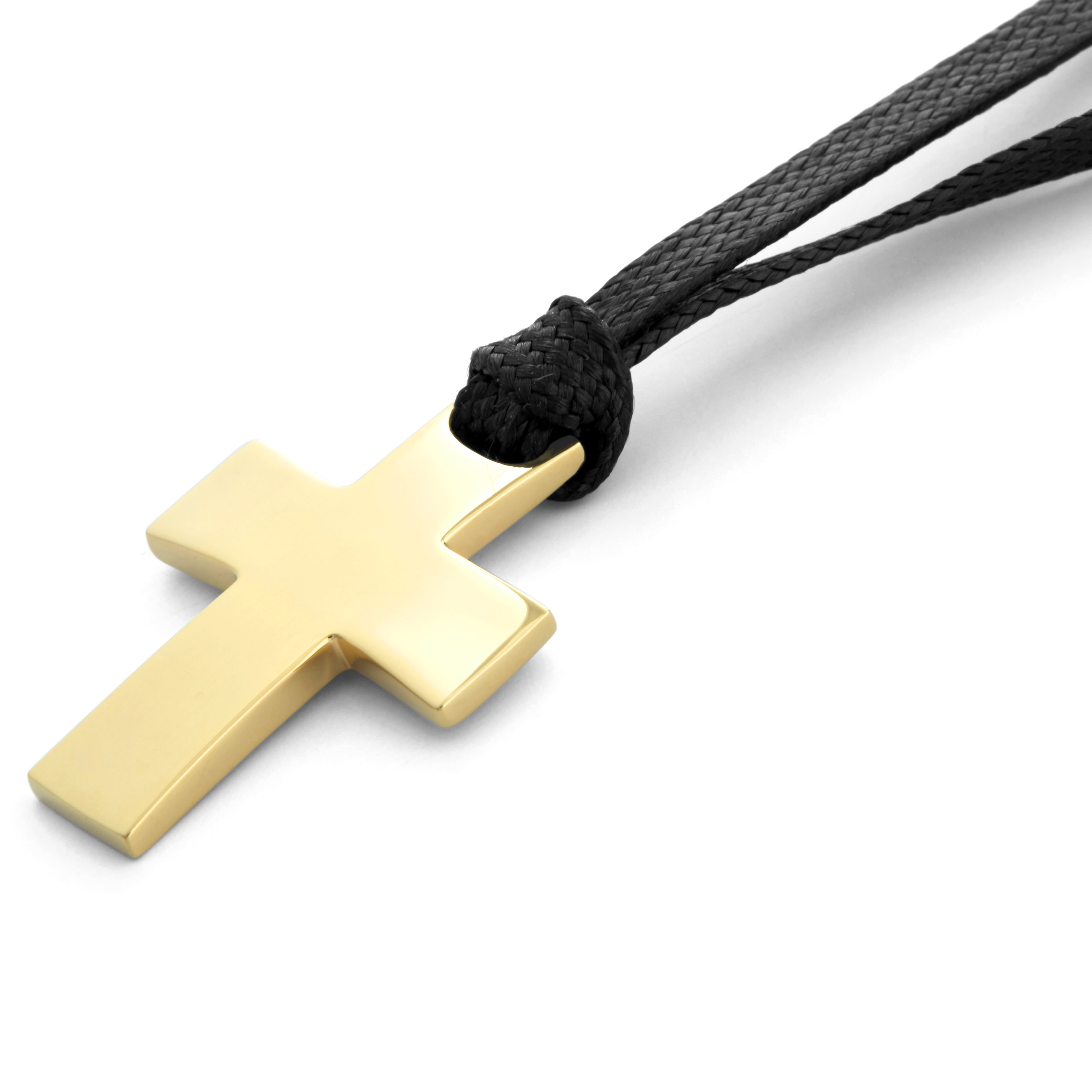 Classica collana dorata con croce in argento 925 - 2