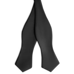 Black Self-Tie Grosgrain Diamond Tip Bow Tie
