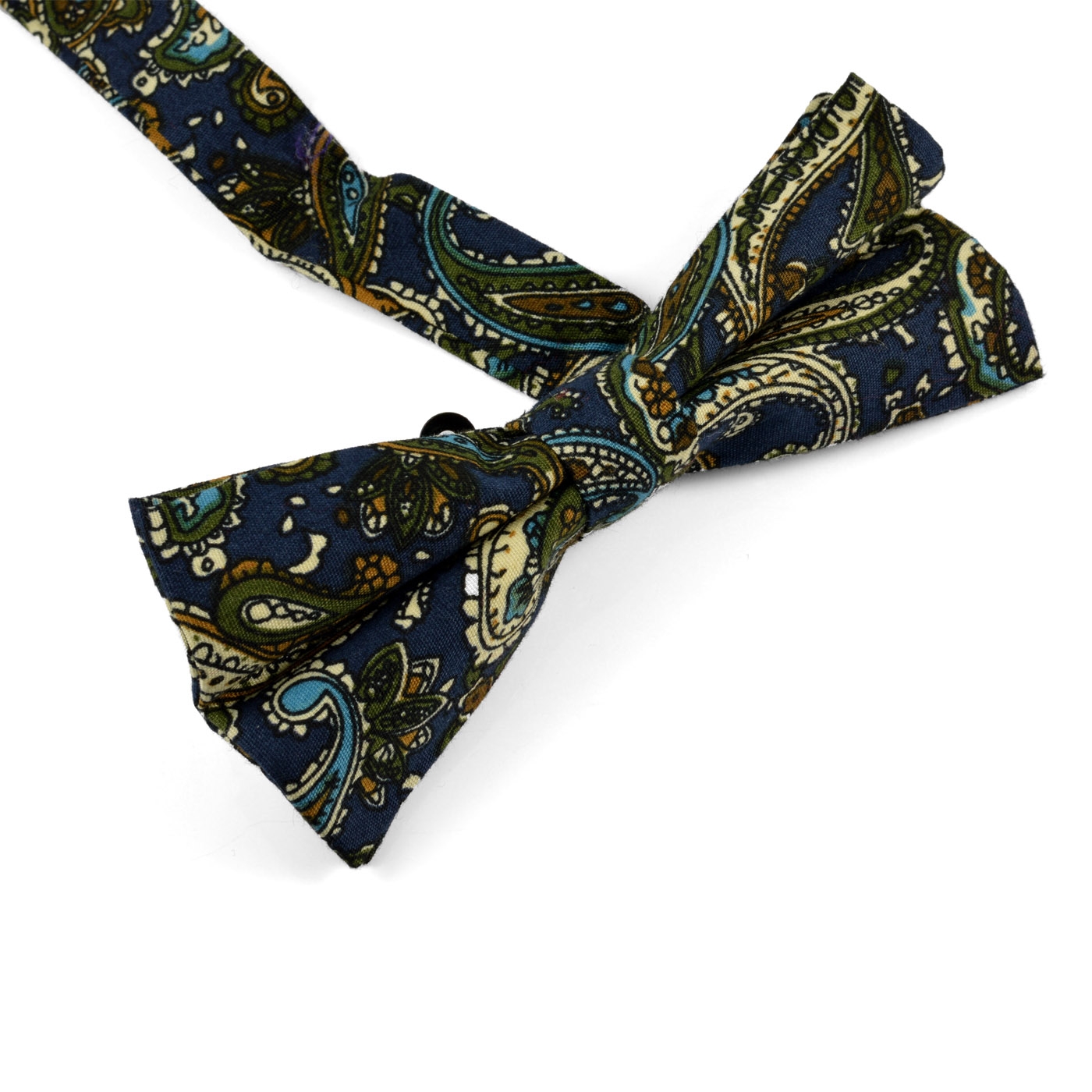 Blå Retro Mønstret Sløyfe - 2