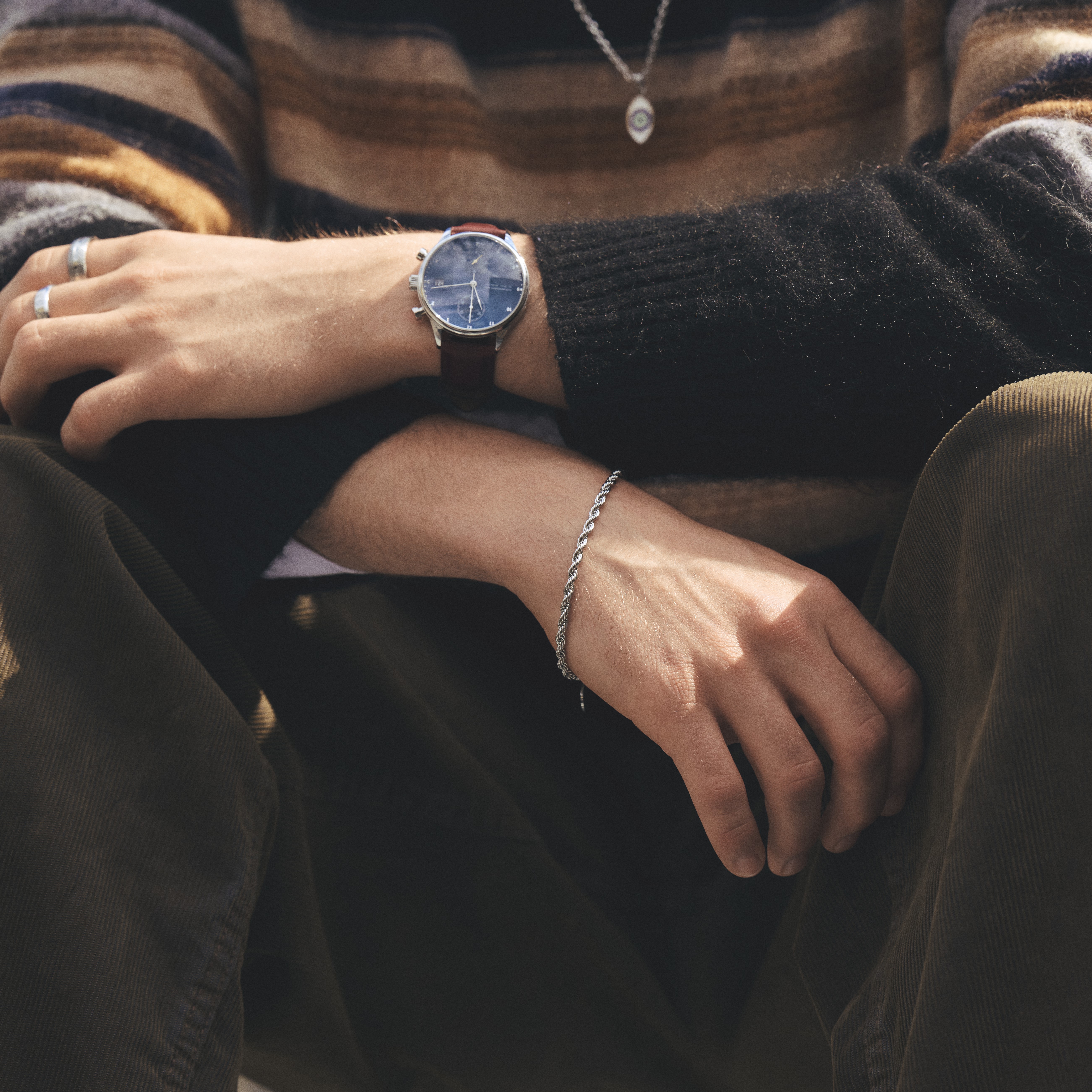 1815 Chronograf sat | Kirurški čelik i plava sunčeva zraka - 3