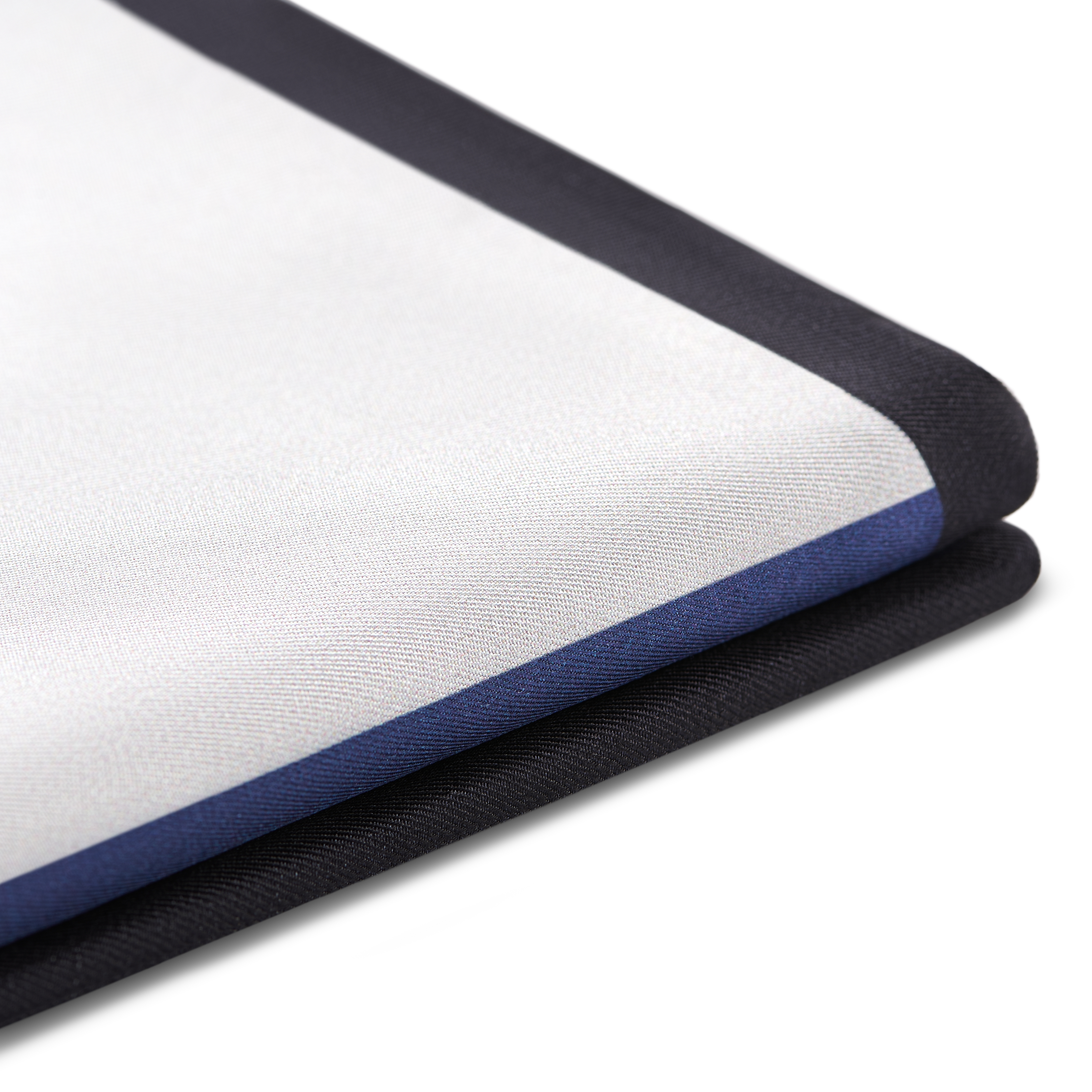 Elegio | Pañuelo de bolsillo reversible de seda azul con estampado de lunares y 4 tonos - 4