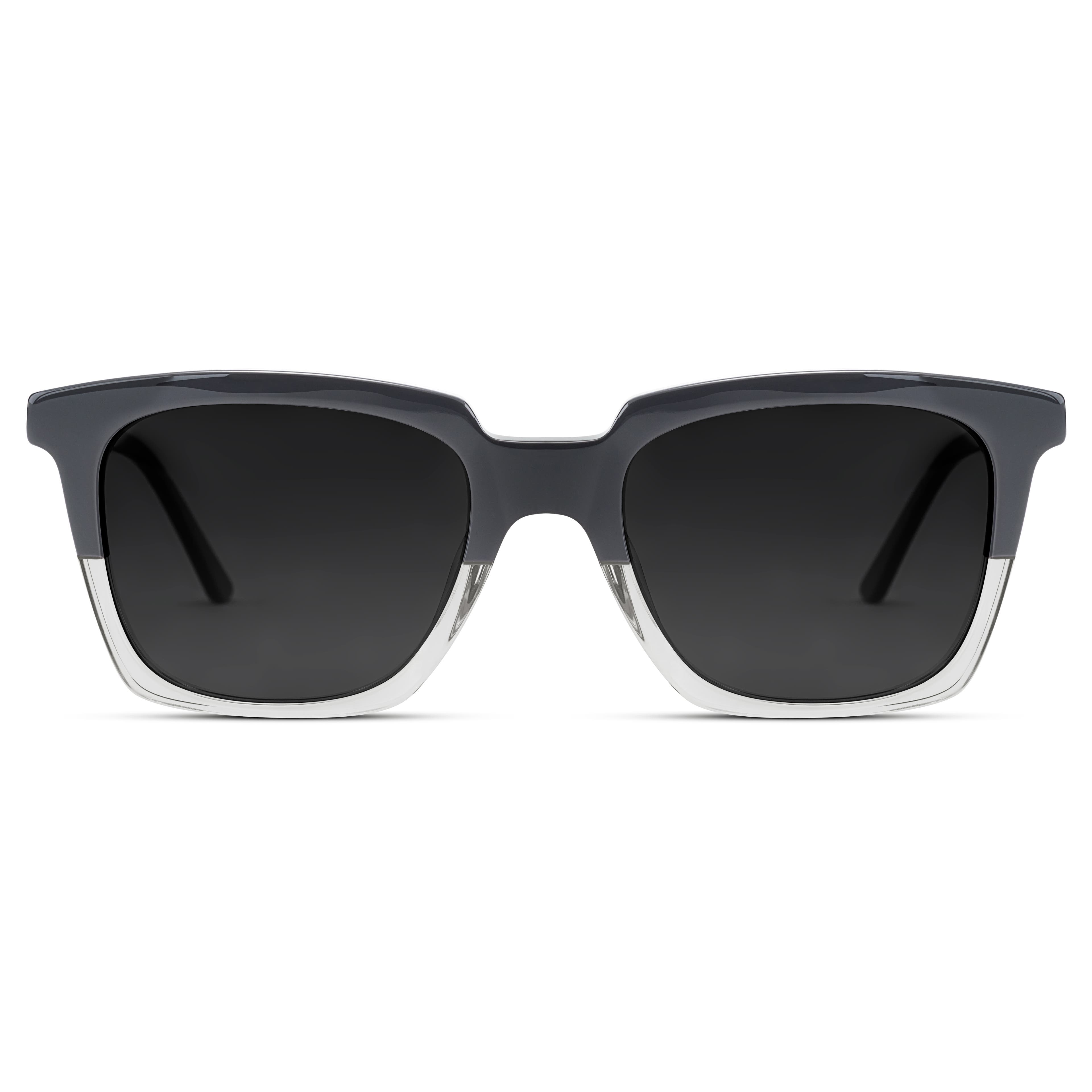 Occasus, Translucent Gray Square Polarized Sunglasses