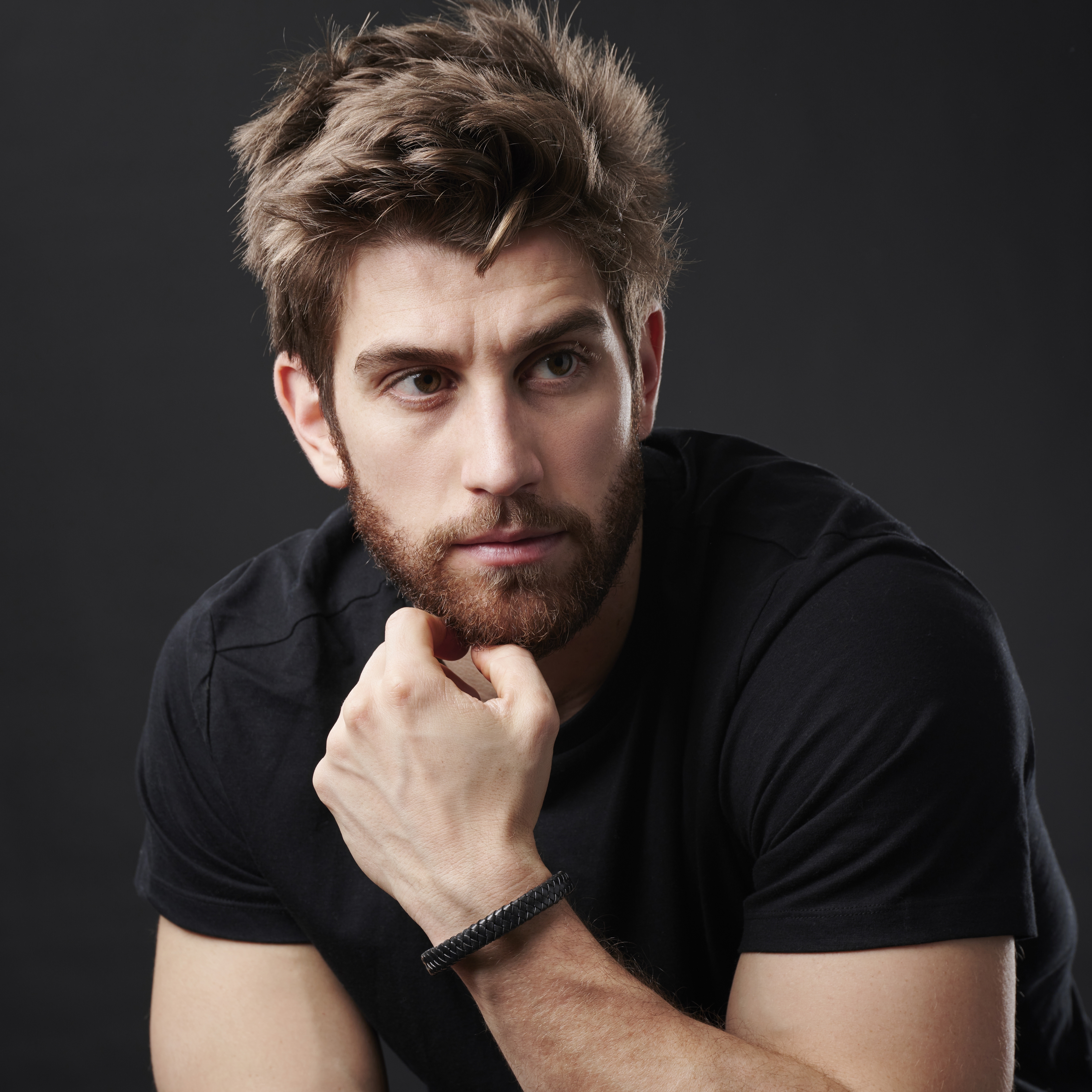 Zwarte Jigsaw Leren Armband - 5