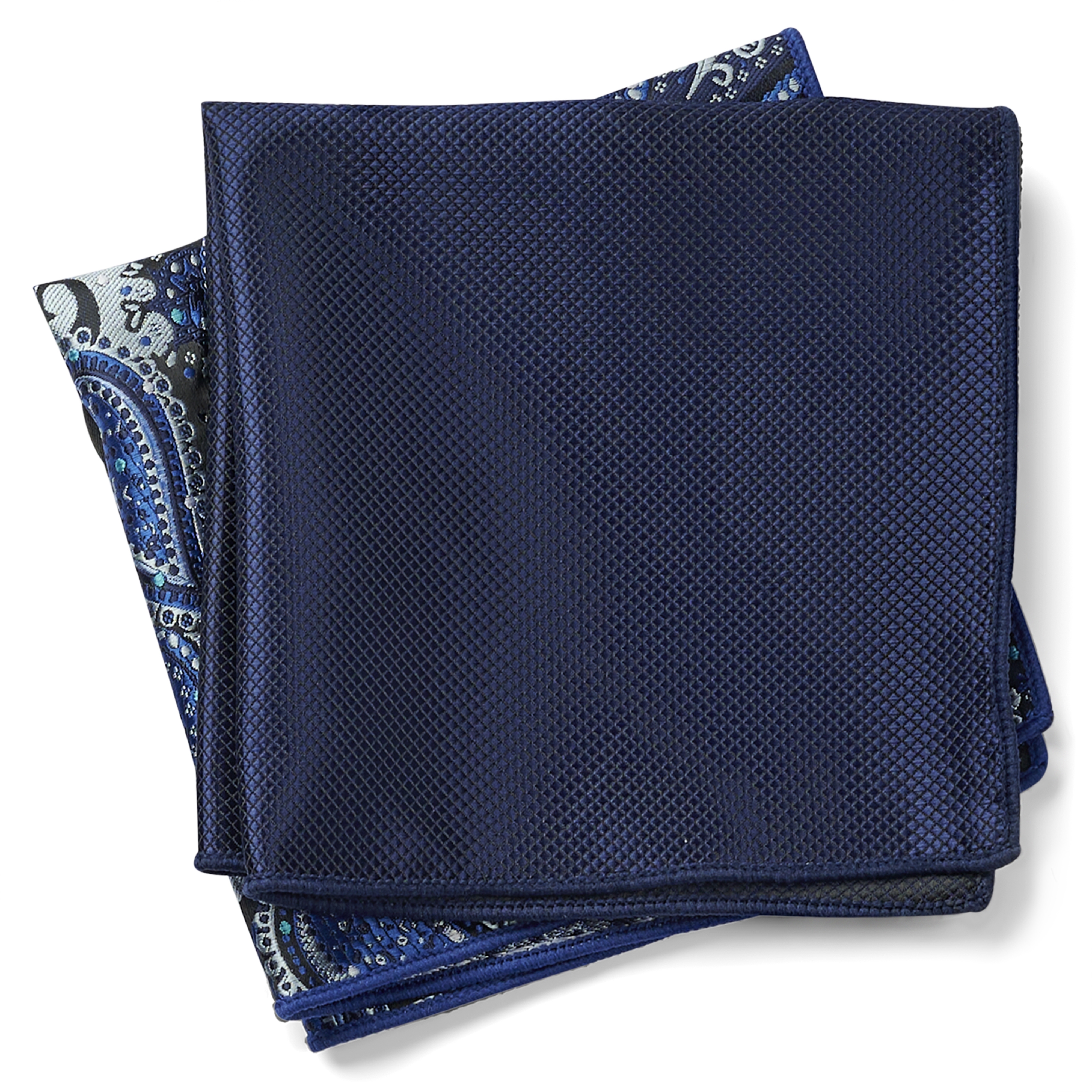 Anzug Accessoire Geschenkbox | Blau Paisley & Gold-Tone Set - 10