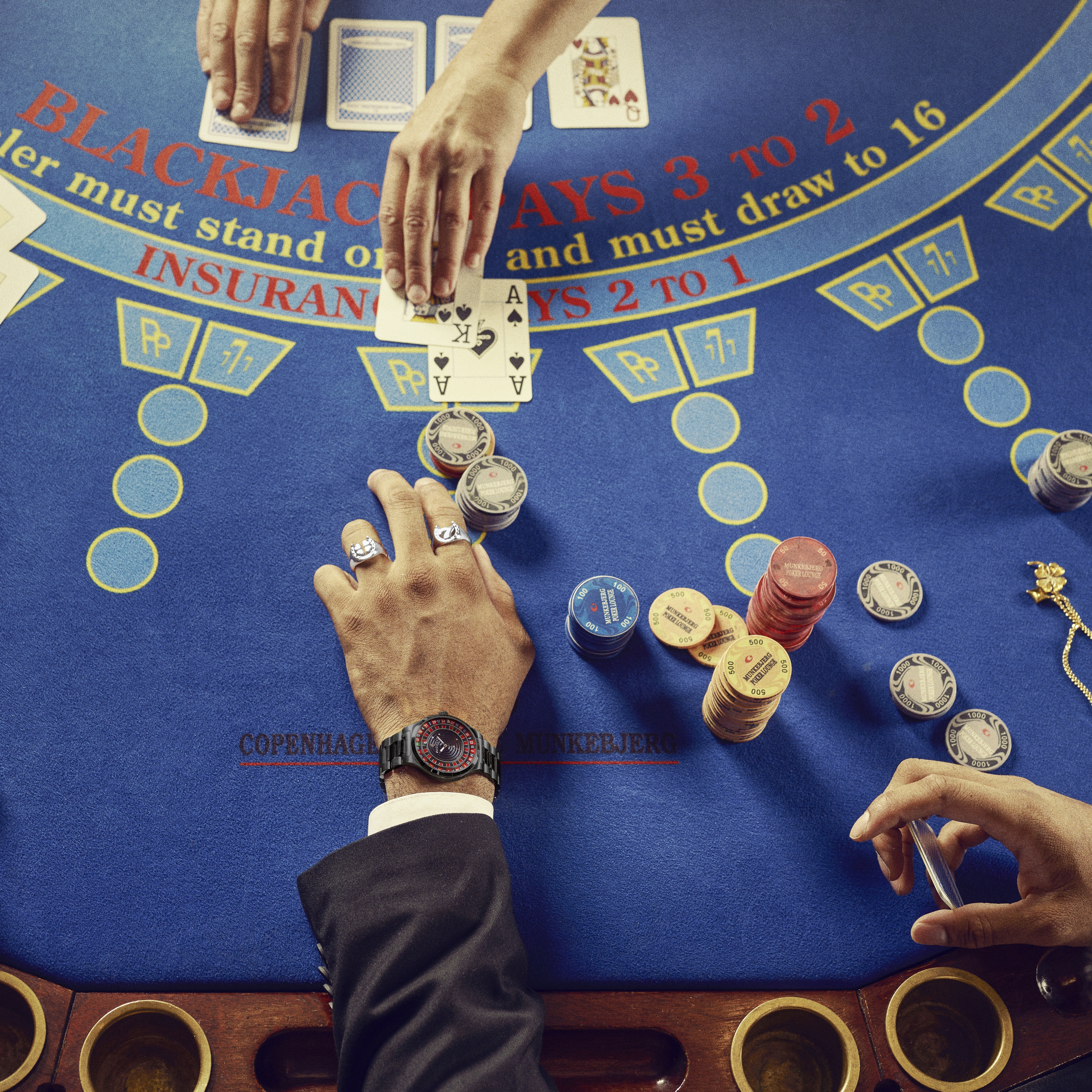 Ace | Musta Teräksinen Kvartsi Rullettikello - 4