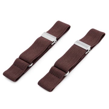 Slim Dark Brown Sleeve Garters Slim Dark Brown Sleeve Garters