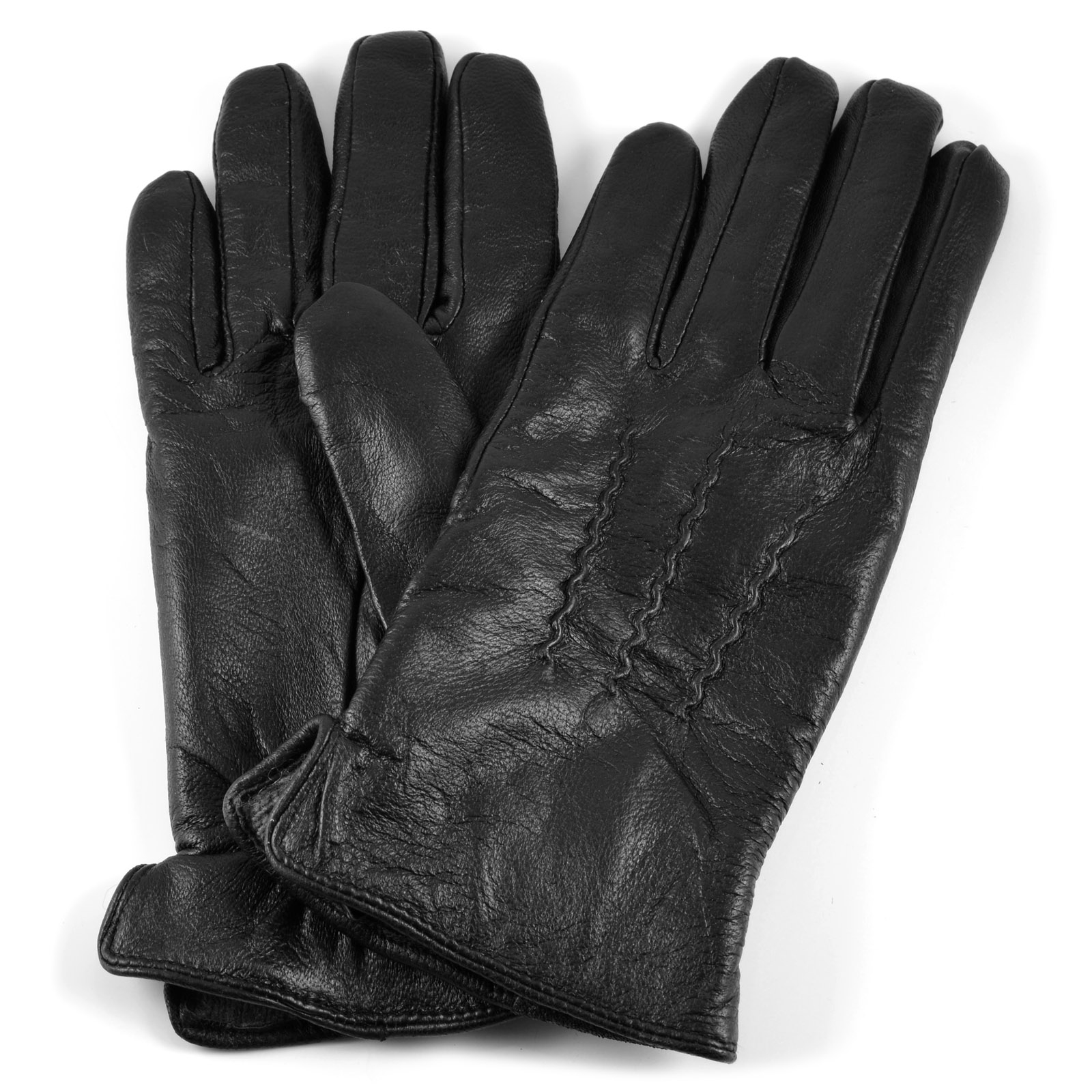 Schwarze Rali Lederhandschuhe - 1