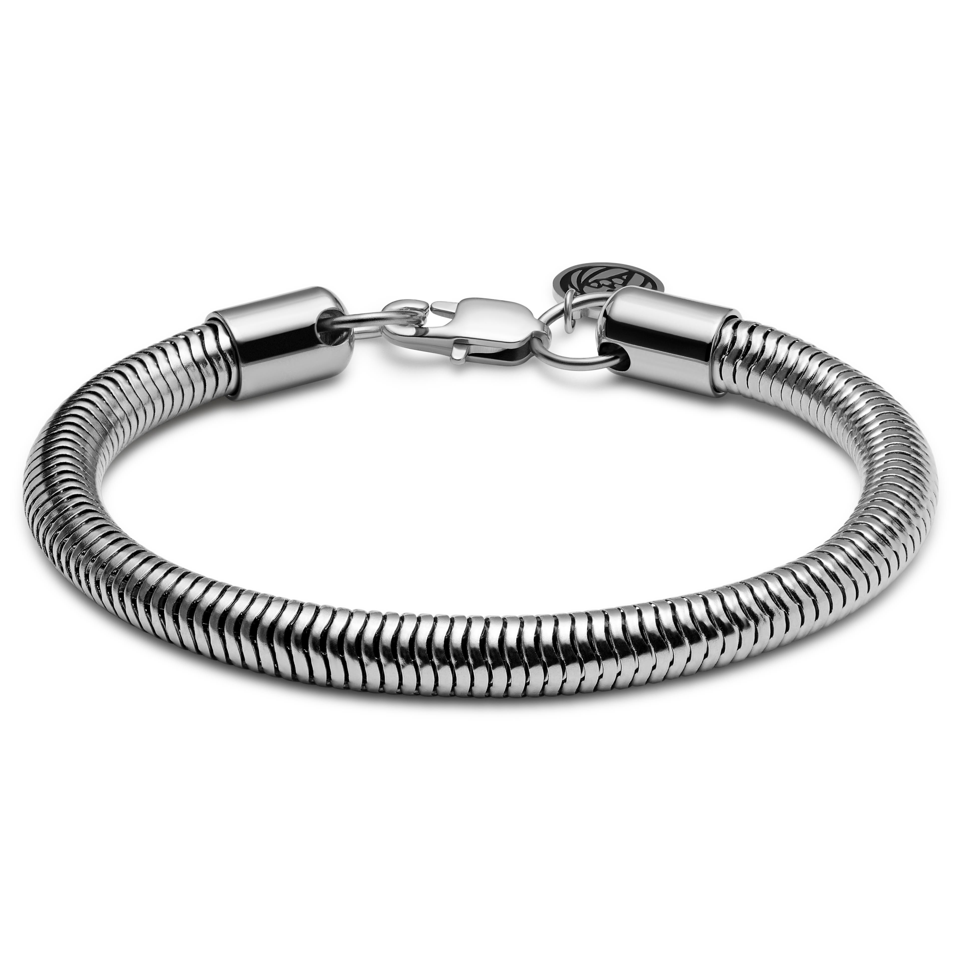 Essentials | 6 mm Zilverkleurige Armband met Slangenschakels