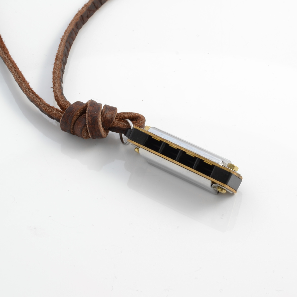 Harmonika Læderhalskæde - 2
