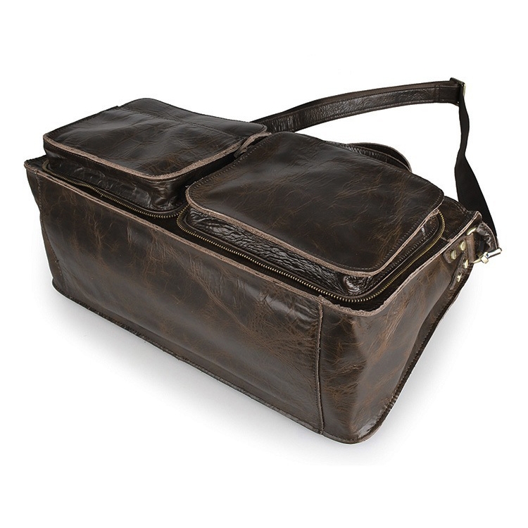 Usnjena športna torba v sprani črni barvi - 4