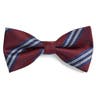 Striped Red, Navy, and White Bow Tie