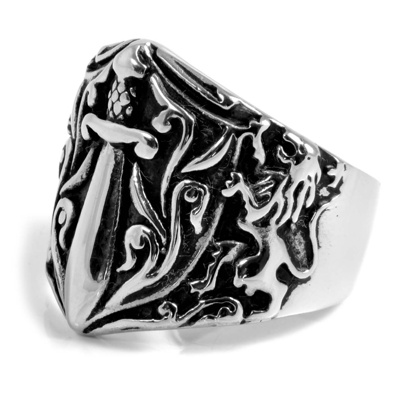 Čelični prsten s mačem i lavom - 1