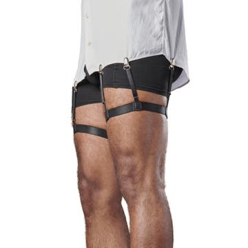 2-Pack Black Garter-Style Shirt Stays 2-Pack Black Garter-Style Shirt Stays