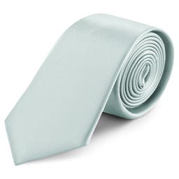 Corbata de satén azul ártico de 8 cm
