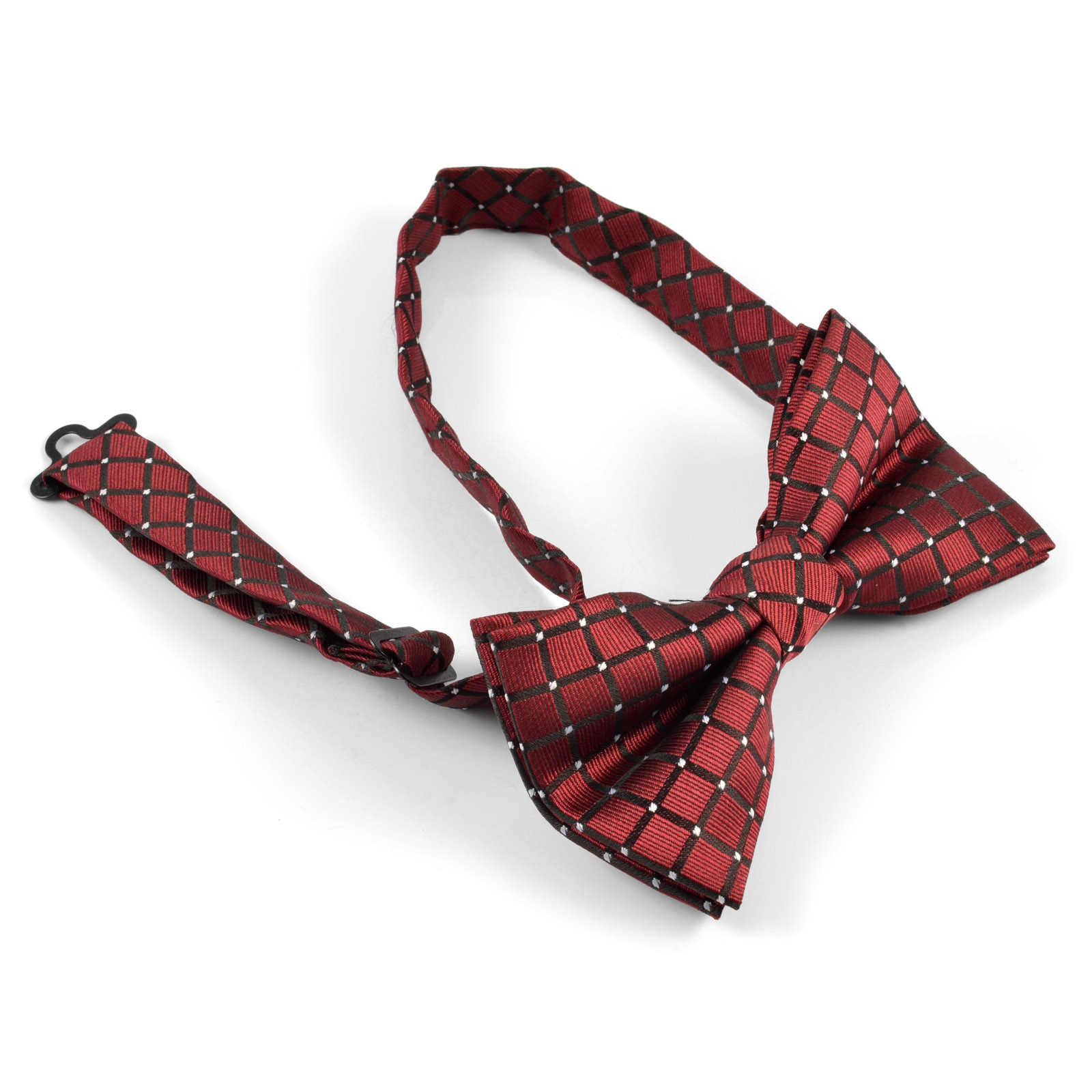 Bordowa muszka w kratkę - 2