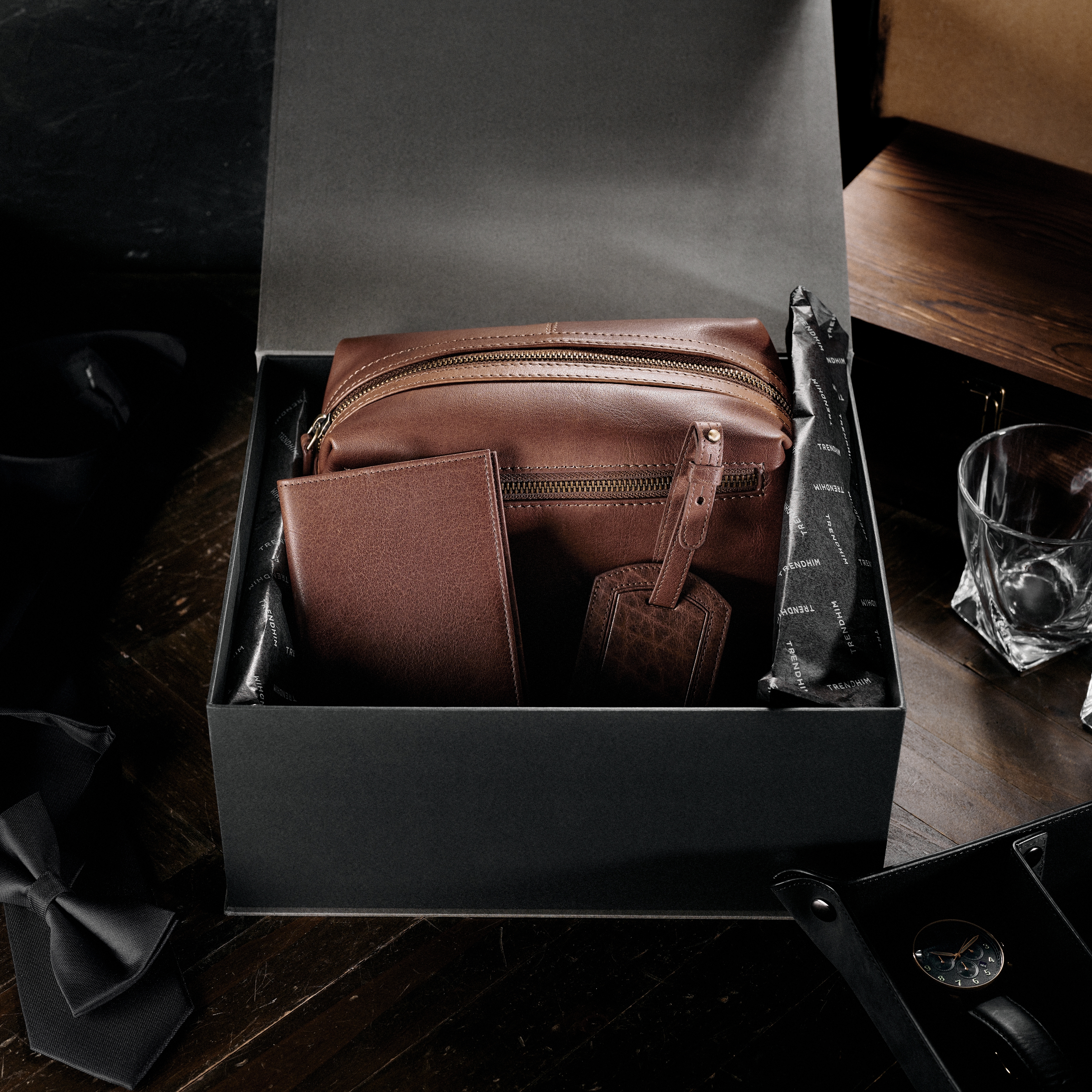 Deluxe ceļojumu dāvanu komplekts | Brūna āda - 4