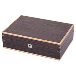 Caja de madera de nogal oscuro para 10 relojes