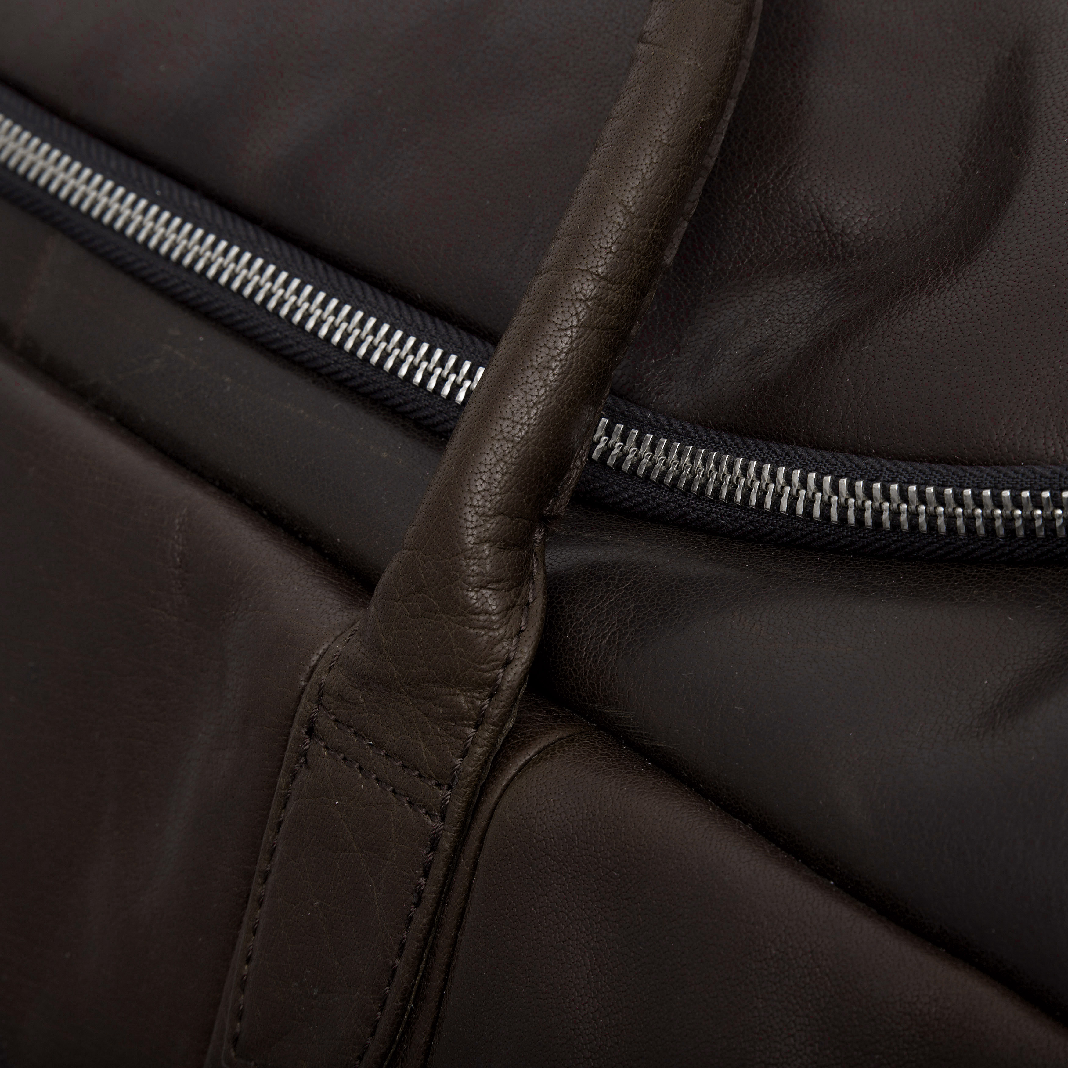 Μεγάλη Σκούρα Καφέ Δερμάτινη Τσάντα Montreal Duffel - 17