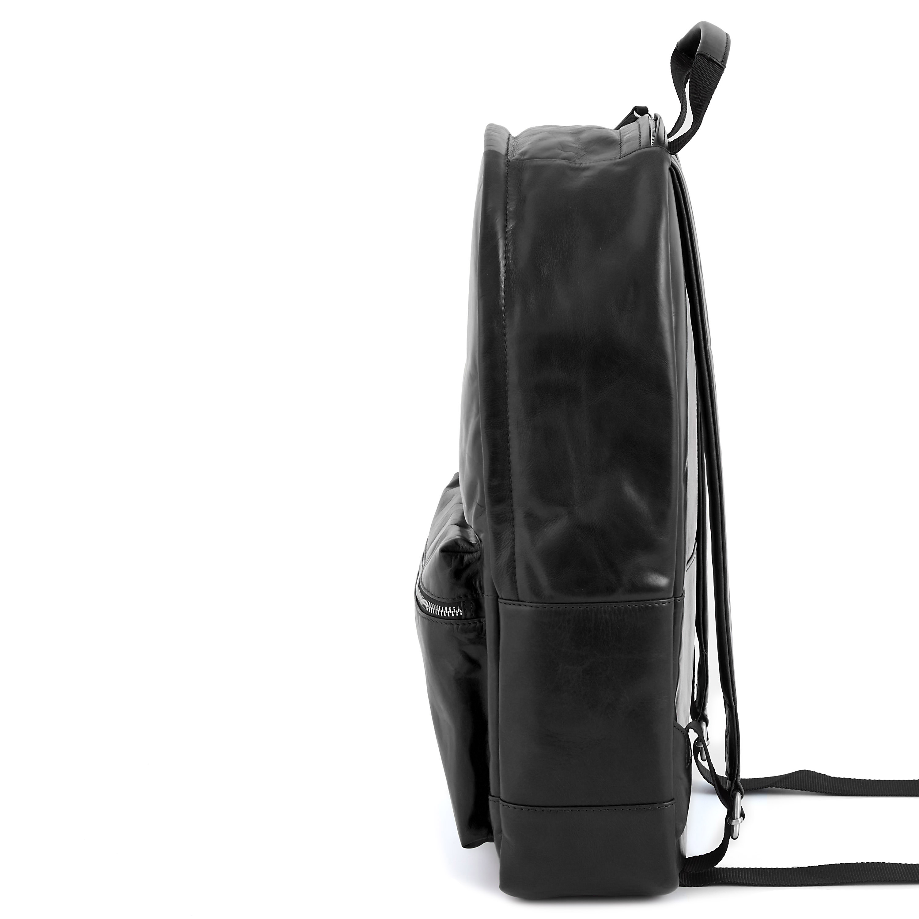 Schwarzer Klassischer Jasper Lederrucksack - 4