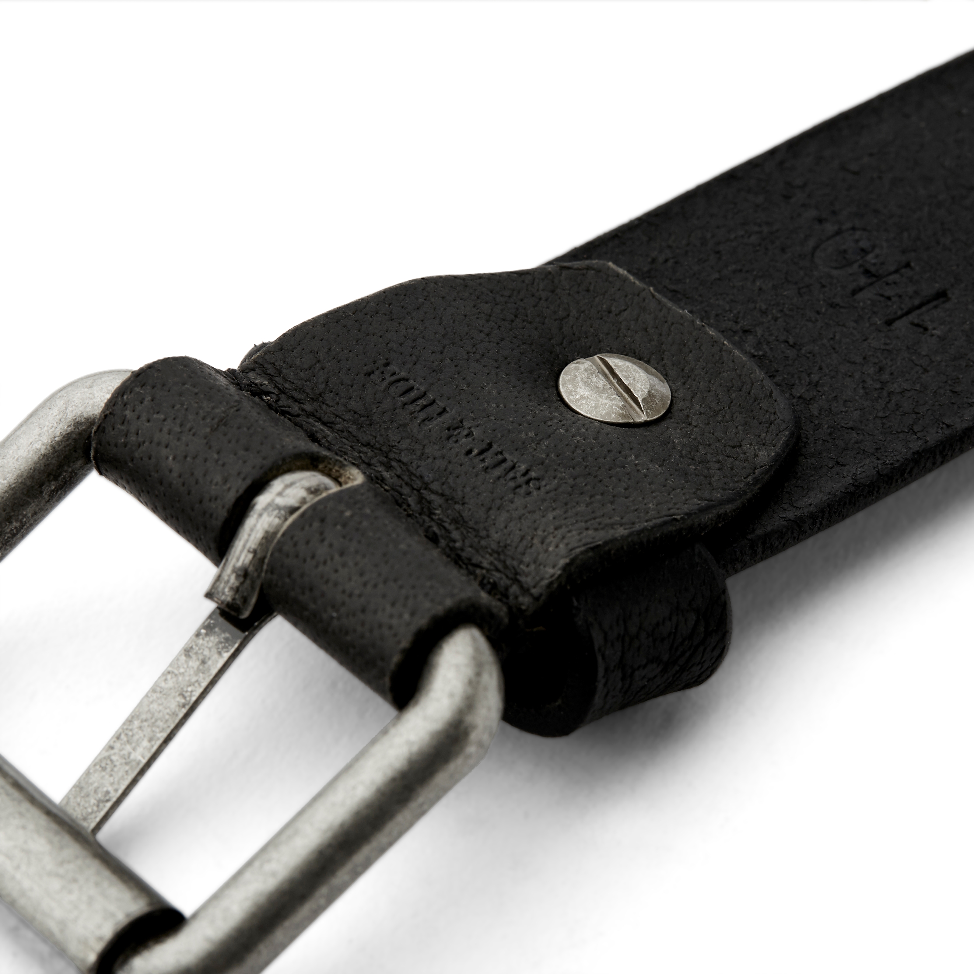 Czarny skórzany pasek Samm - 4