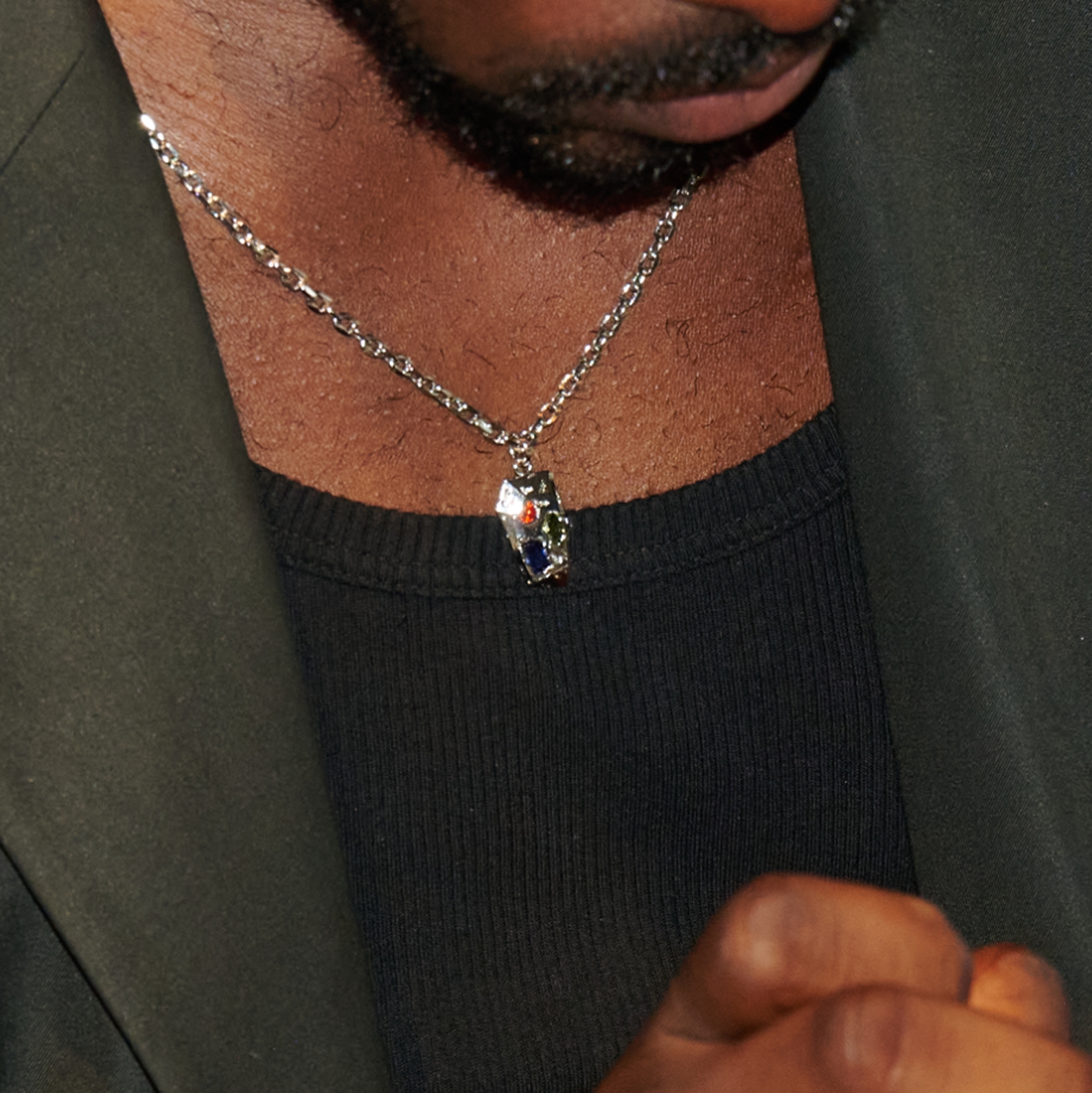 Hidden Gem | Phoenix mozaïekketting van 925 sterling zilver - 4