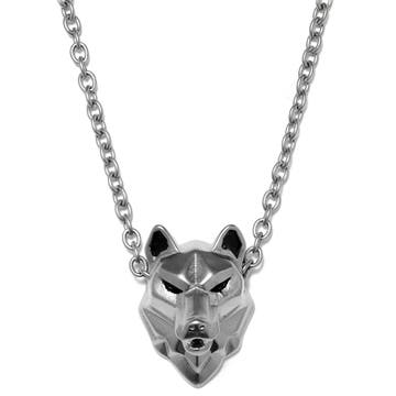 Jax Stainless Steel Wolf Necklace