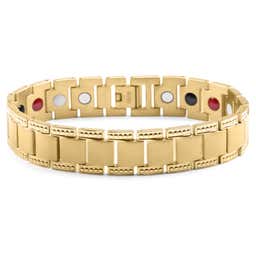 Gold-Tone Titanium Link Chain Bracelet