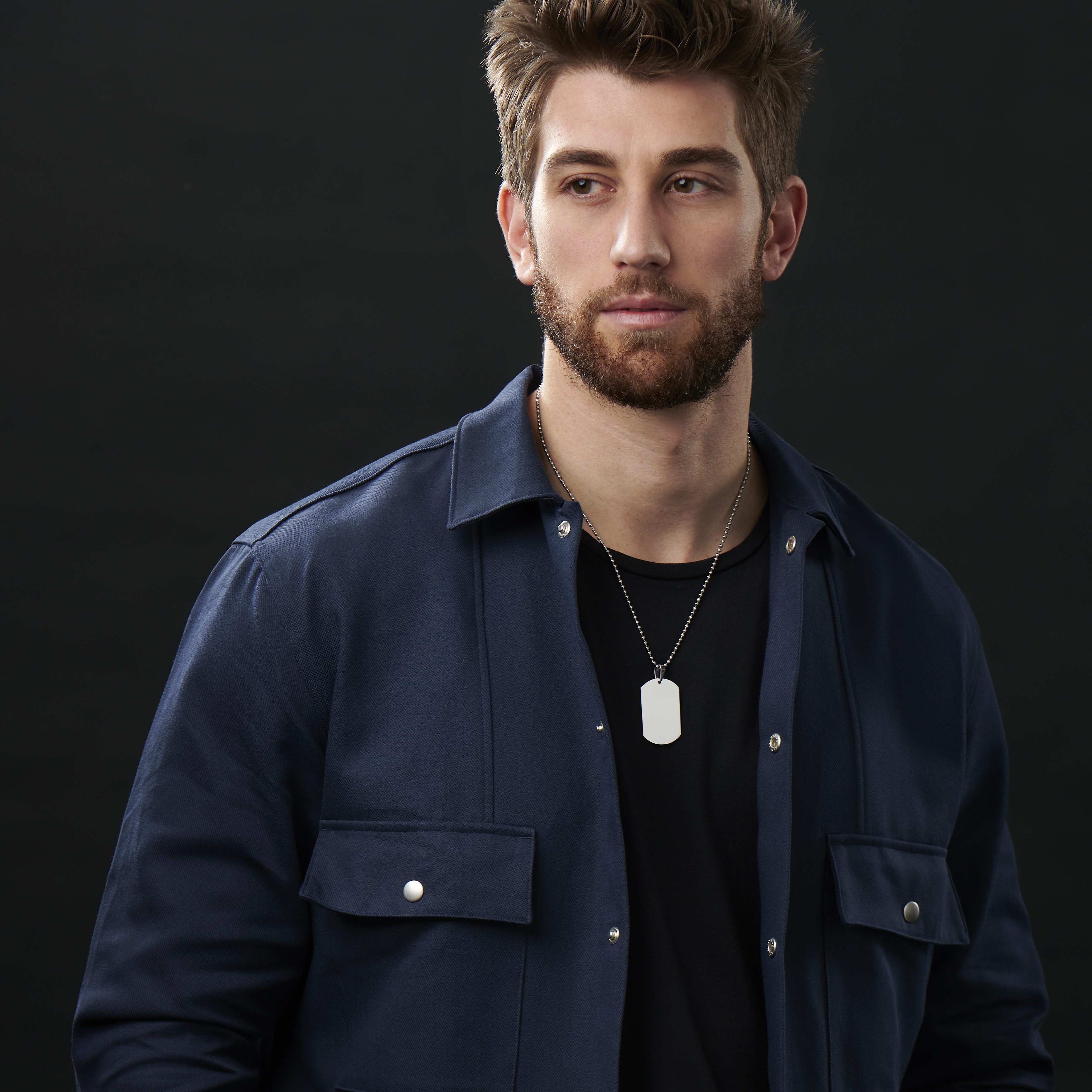 Silver-Tone Dog Tag Necklace  - 4